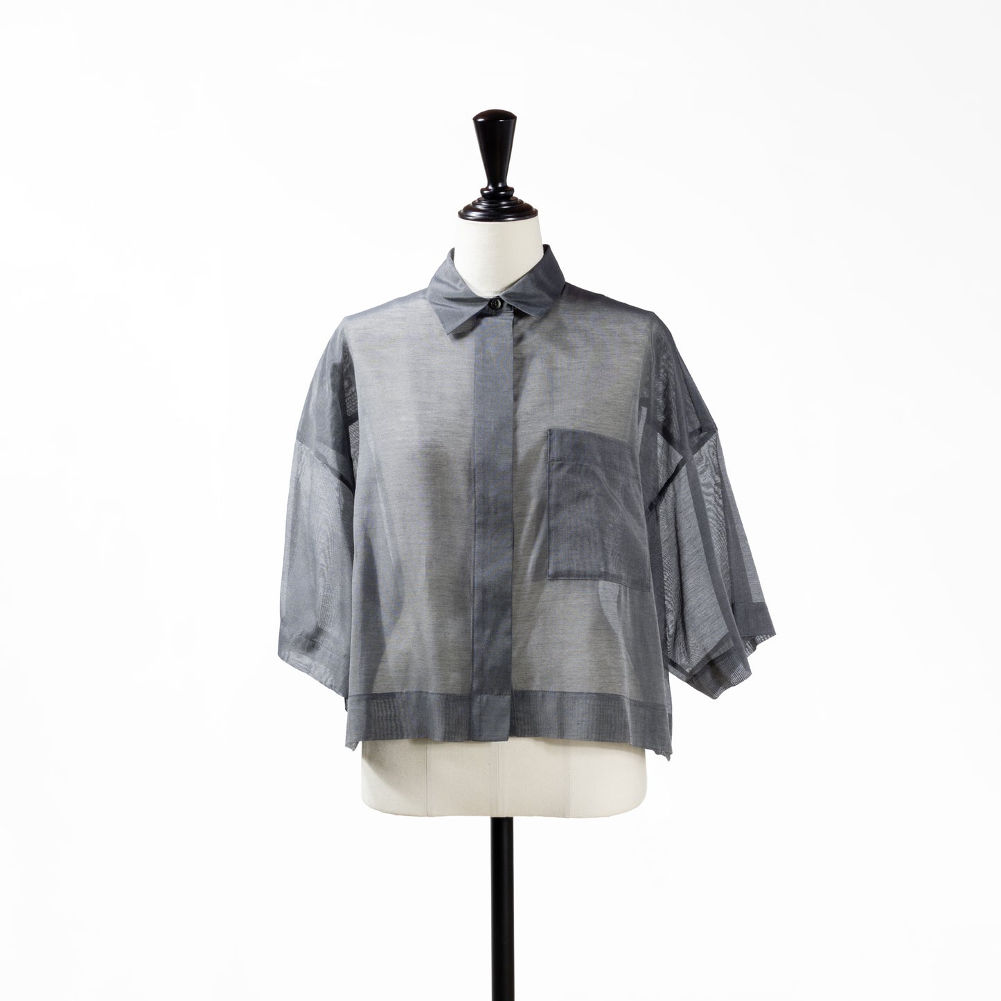 25SS SACRA プレミアムシルクコットンクロップドシャツ