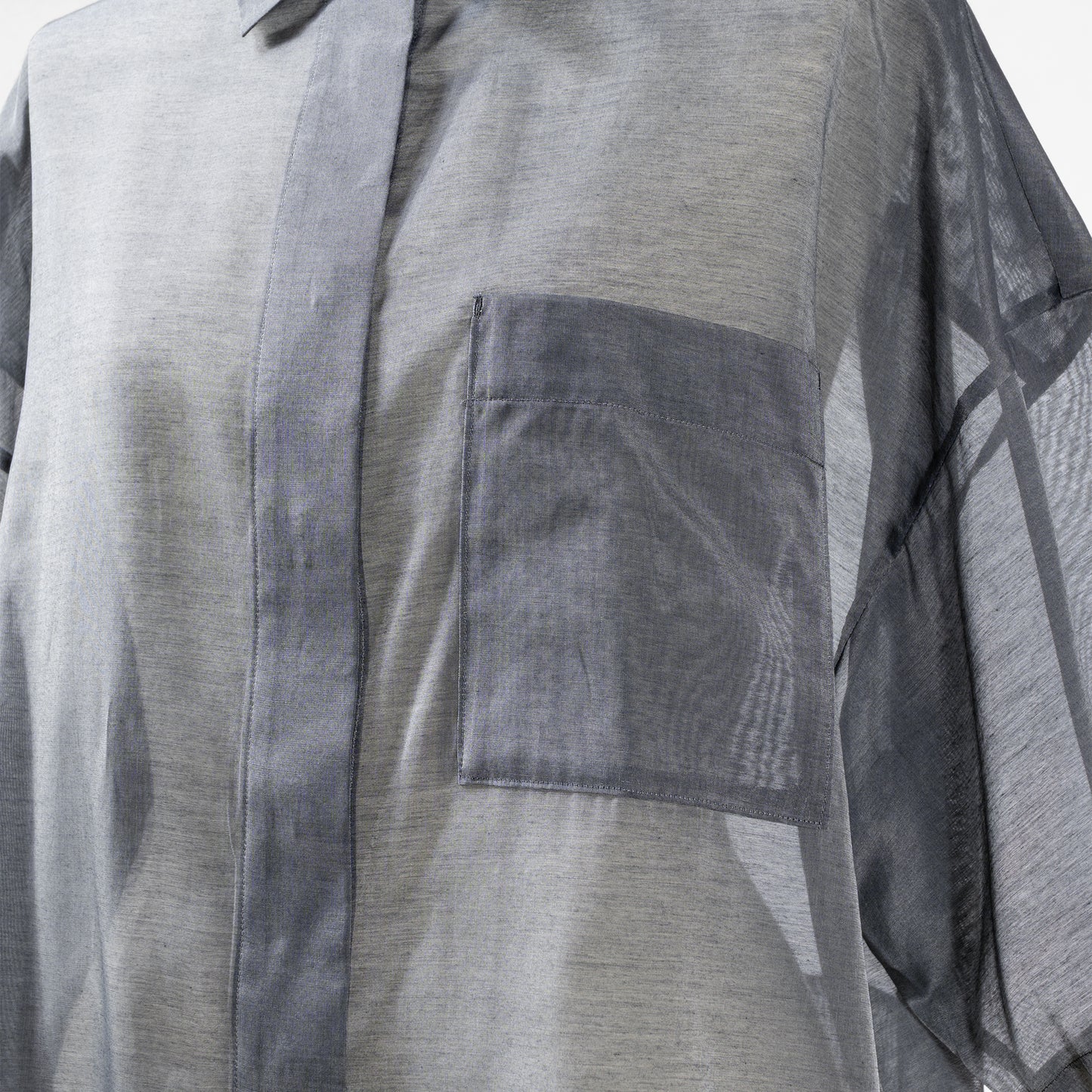 25SS SACRA プレミアムシルクコットンクロップドシャツ