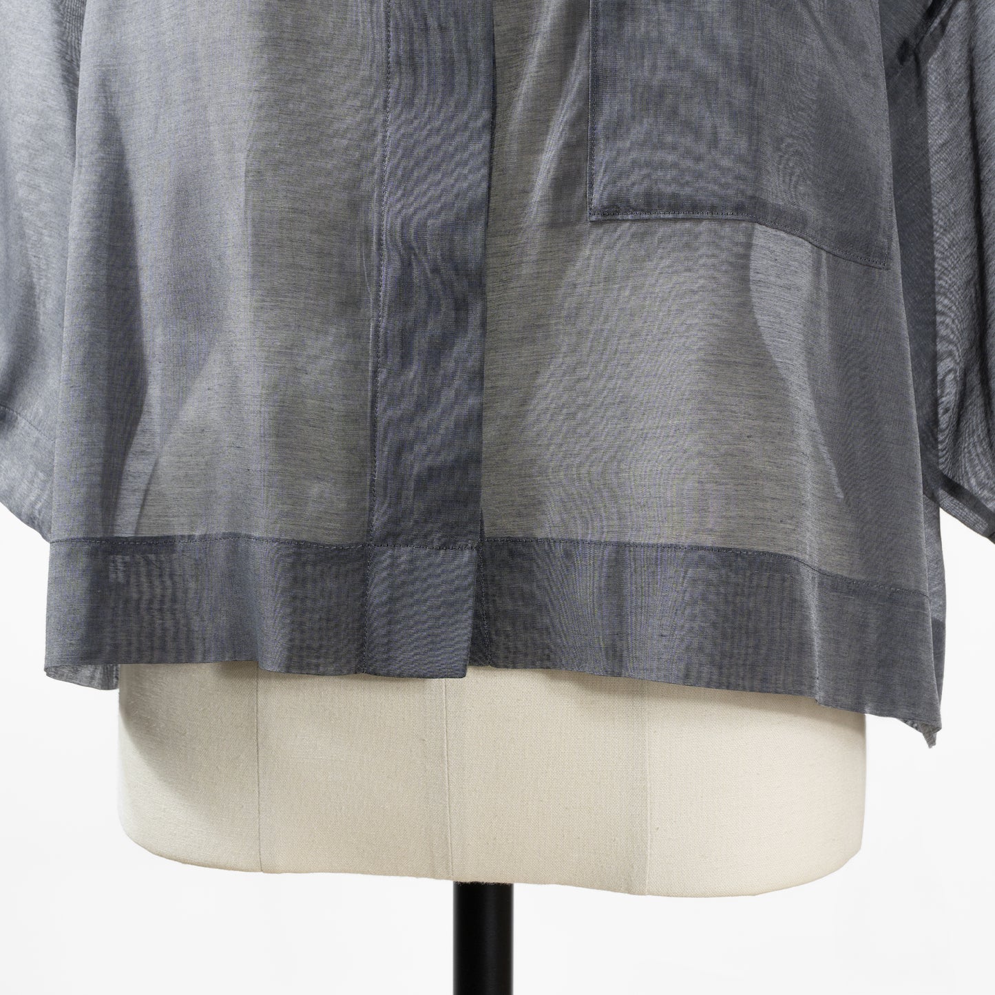 25SS SACRA プレミアムシルクコットンクロップドシャツ