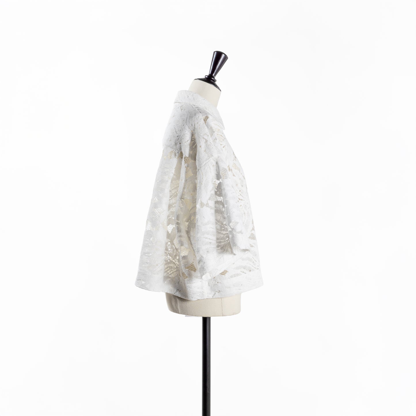 25SS SACRA リーフラッセルレースクロップドシャツ