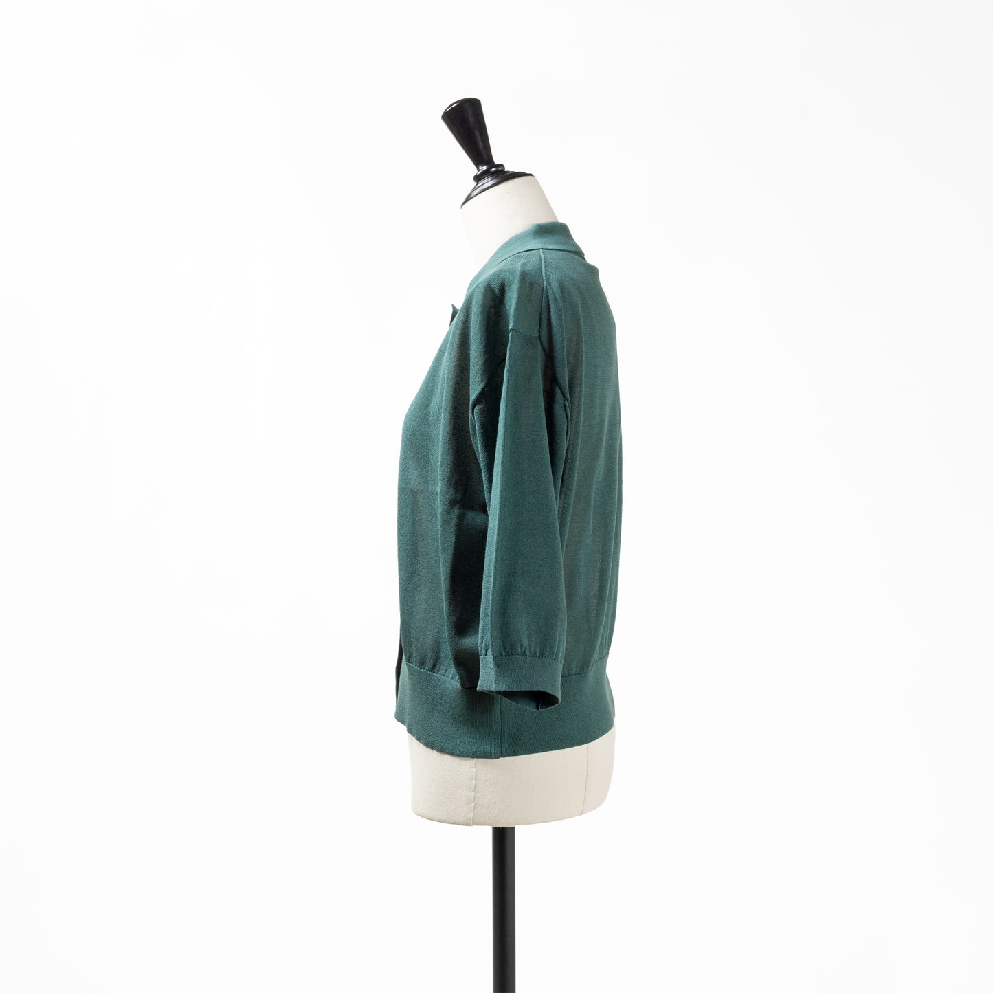 25SS SACRA コットンナイロンスーパーファインツイストポロカーディガン