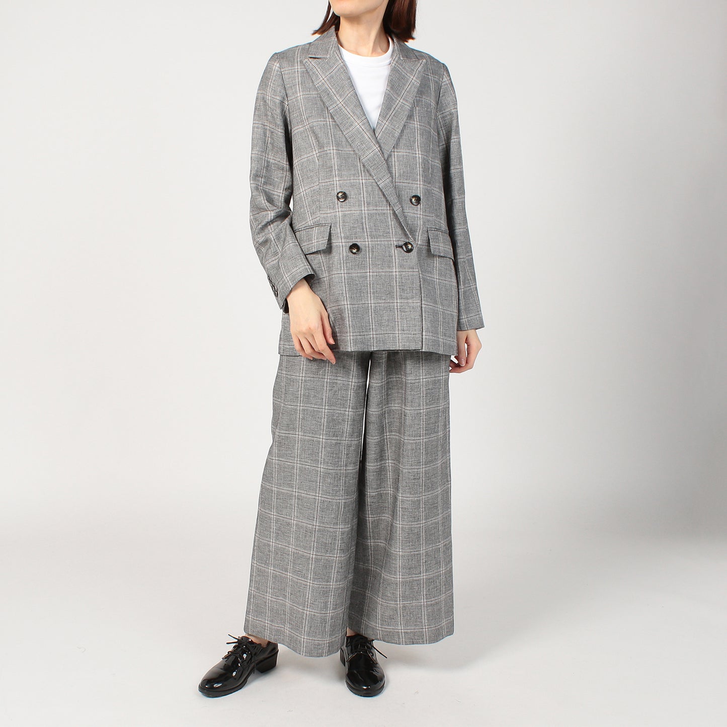 SACRA LINEN COTTON PLAID JACKET
