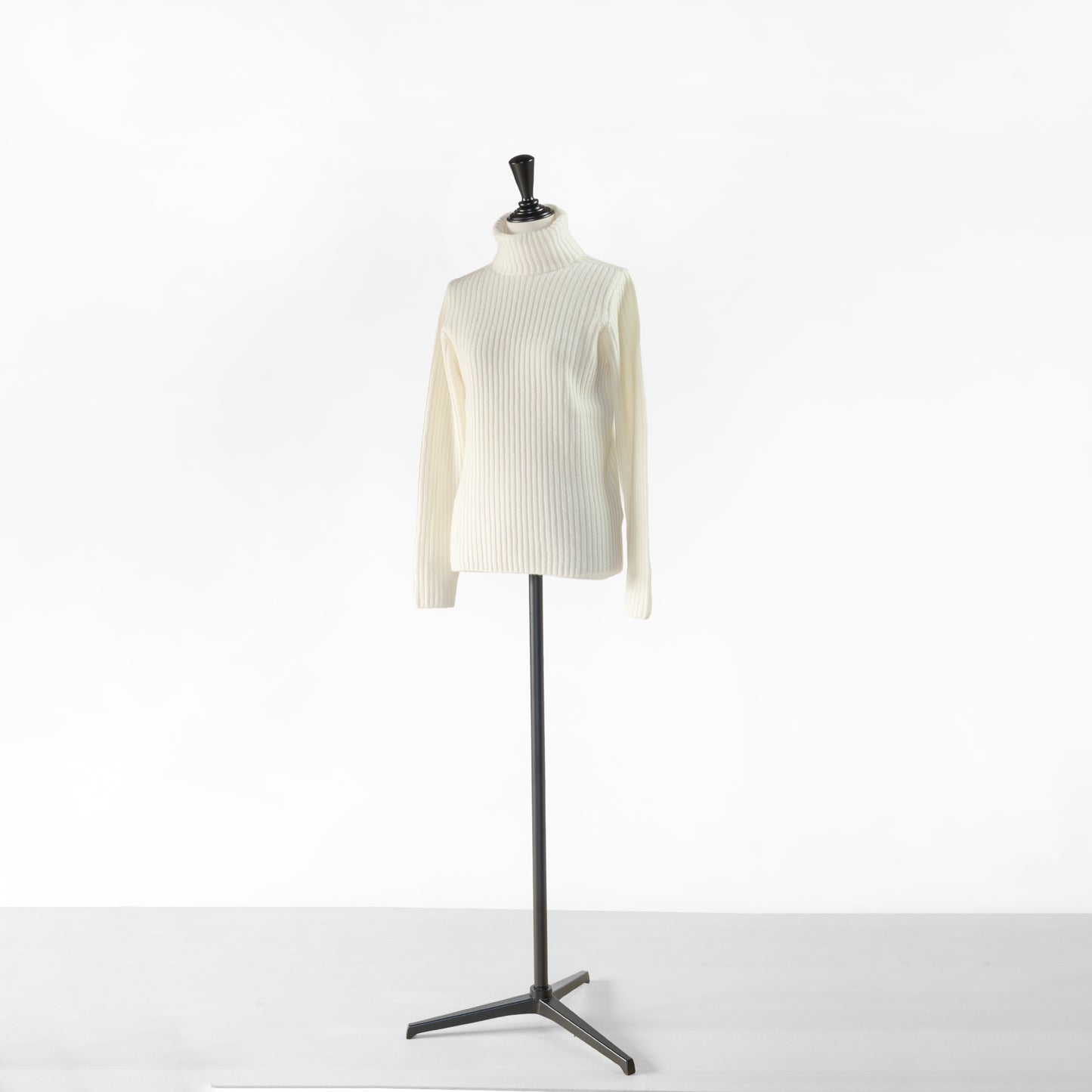 SARAHWEAR CASHMERE MIX RIB KNIT TURTLE