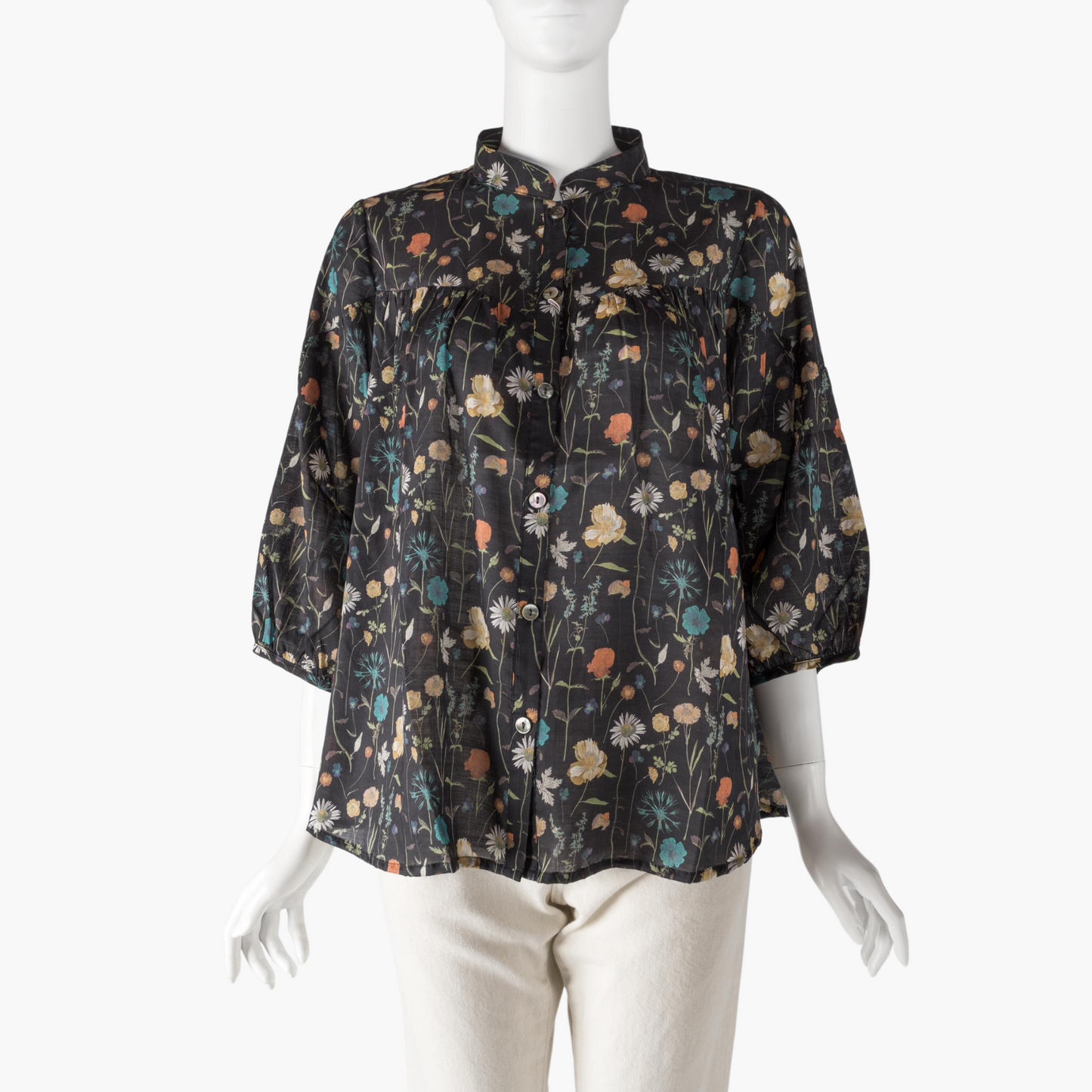 SARAHWEAR <LILY>LIBERTY “SPRING GARDEN” GATHER BLOUSE
