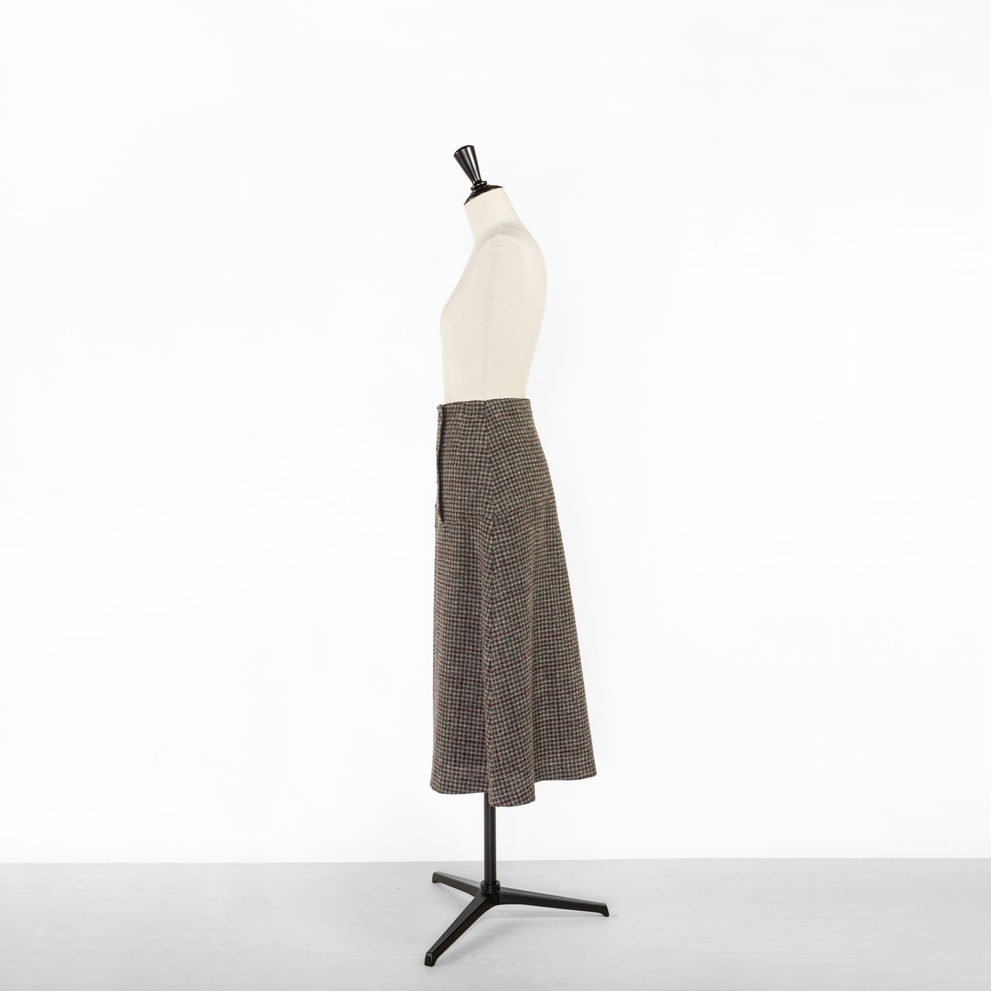SARAHWEAR MOON BRITISH TWEED HIGH WAIST FLARE SKIRT