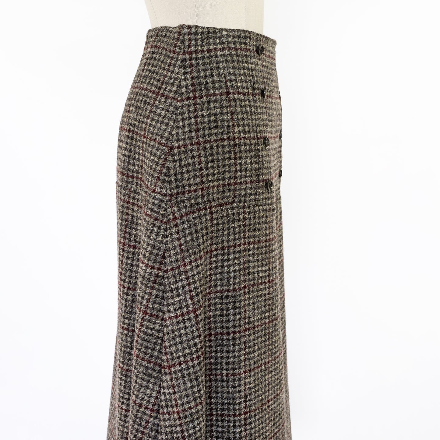 SARAHWEAR MOON BRITISH TWEED HIGH WAIST FLARE SKIRT