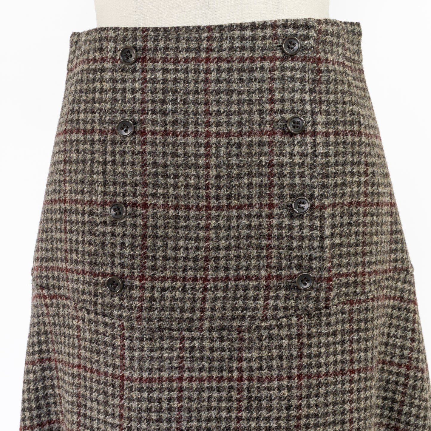 SARAHWEAR MOON BRITISH TWEED HIGH WAIST FLARE SKIRT