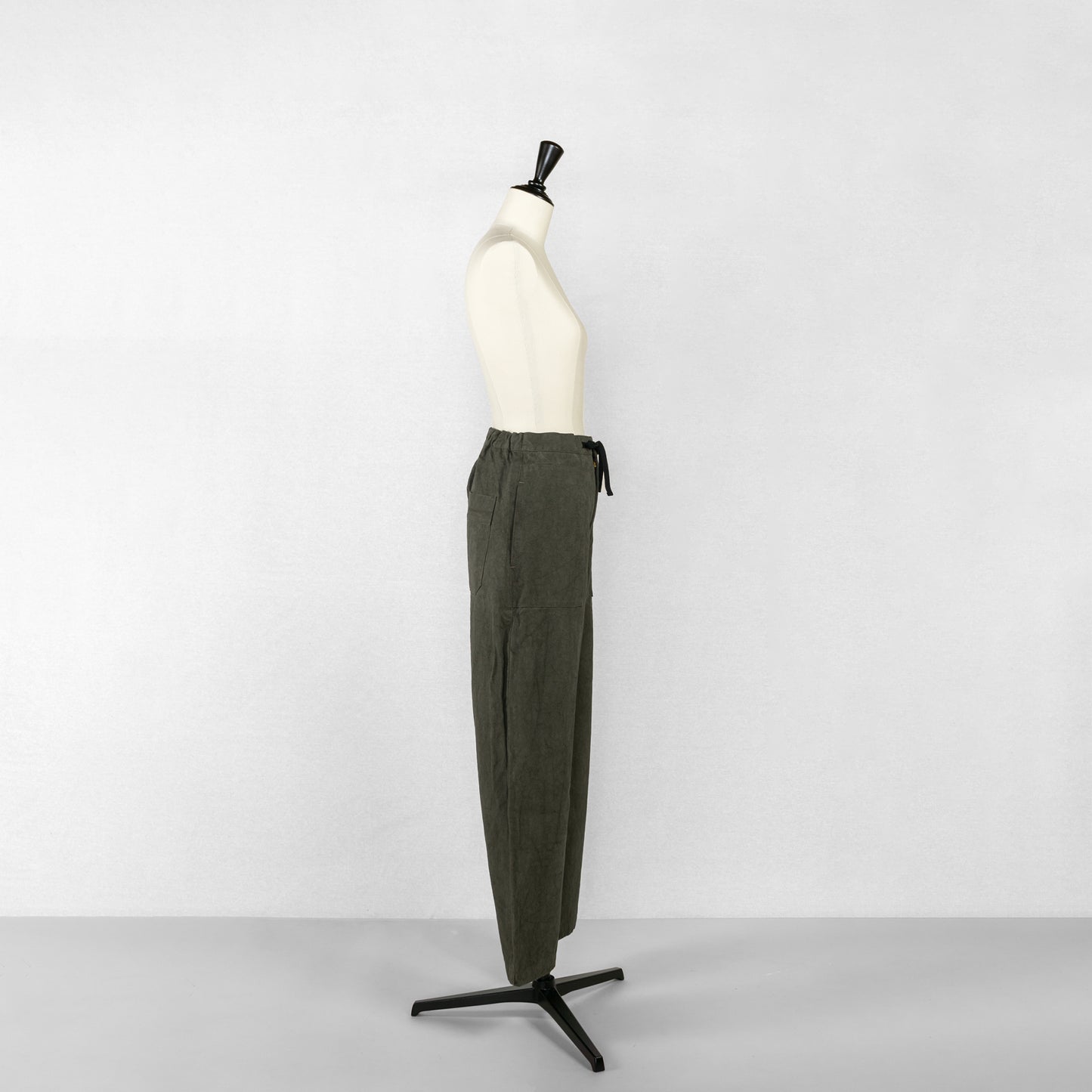 SARAHWEAR COTTON LINEN CANVAS SOFT TAPERED PANTS