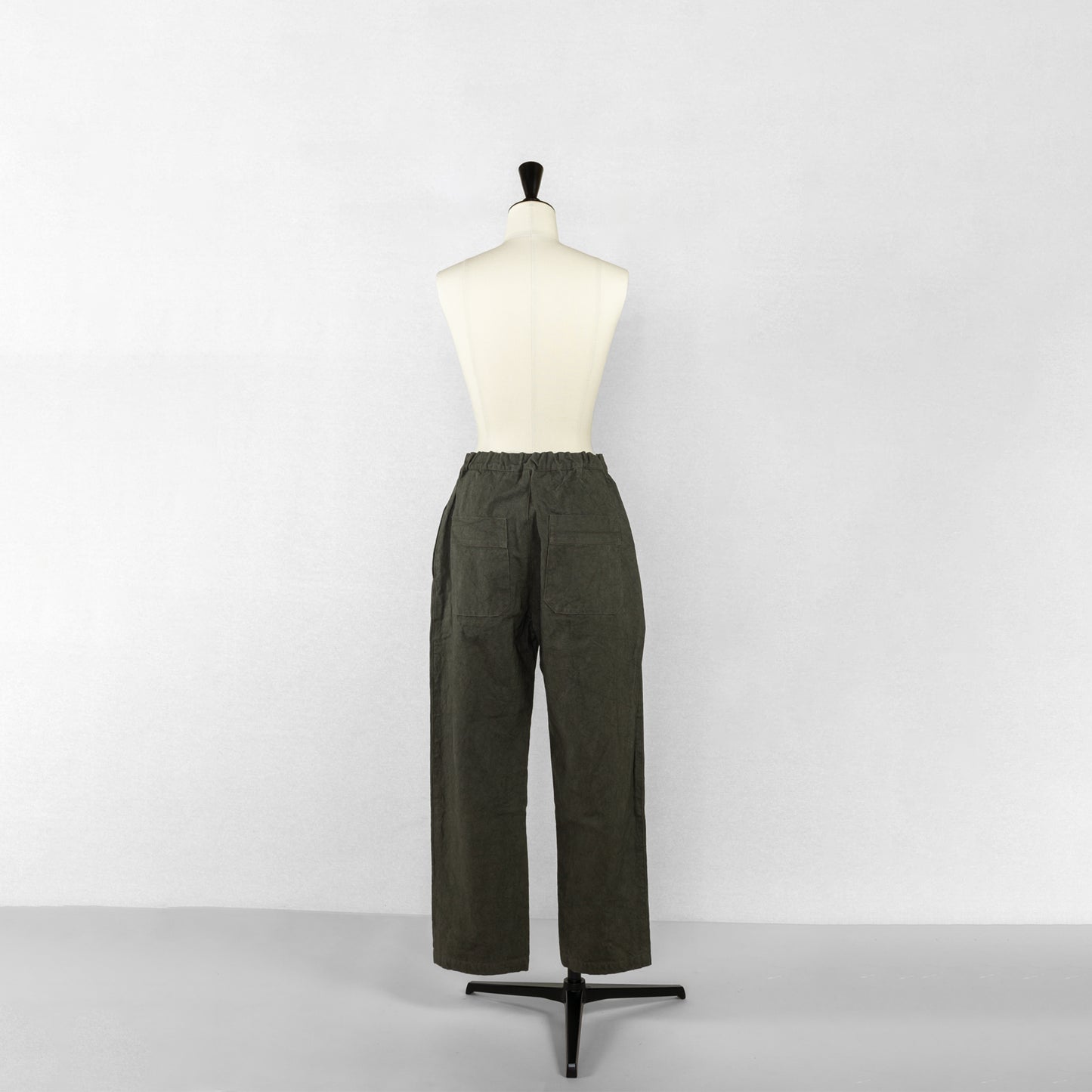 SARAHWEAR COTTON LINEN CANVAS SOFT TAPERED PANTS