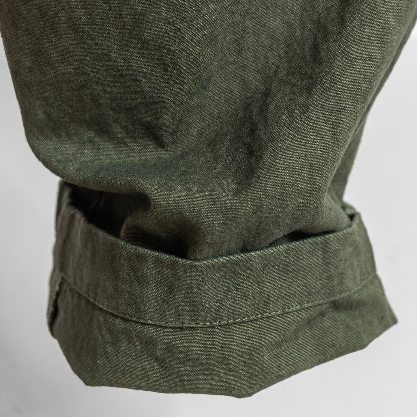SARAHWEAR COTTON LINEN CANVAS SOFT TAPERED PANTS