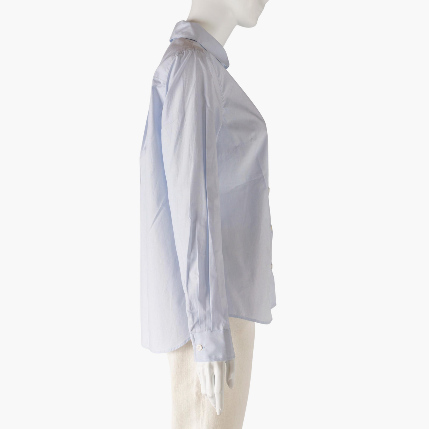 SARAHWEAR <Sophia>COTTON HIGH COUNT POPLIN ROUND COLLAR BLOUSE