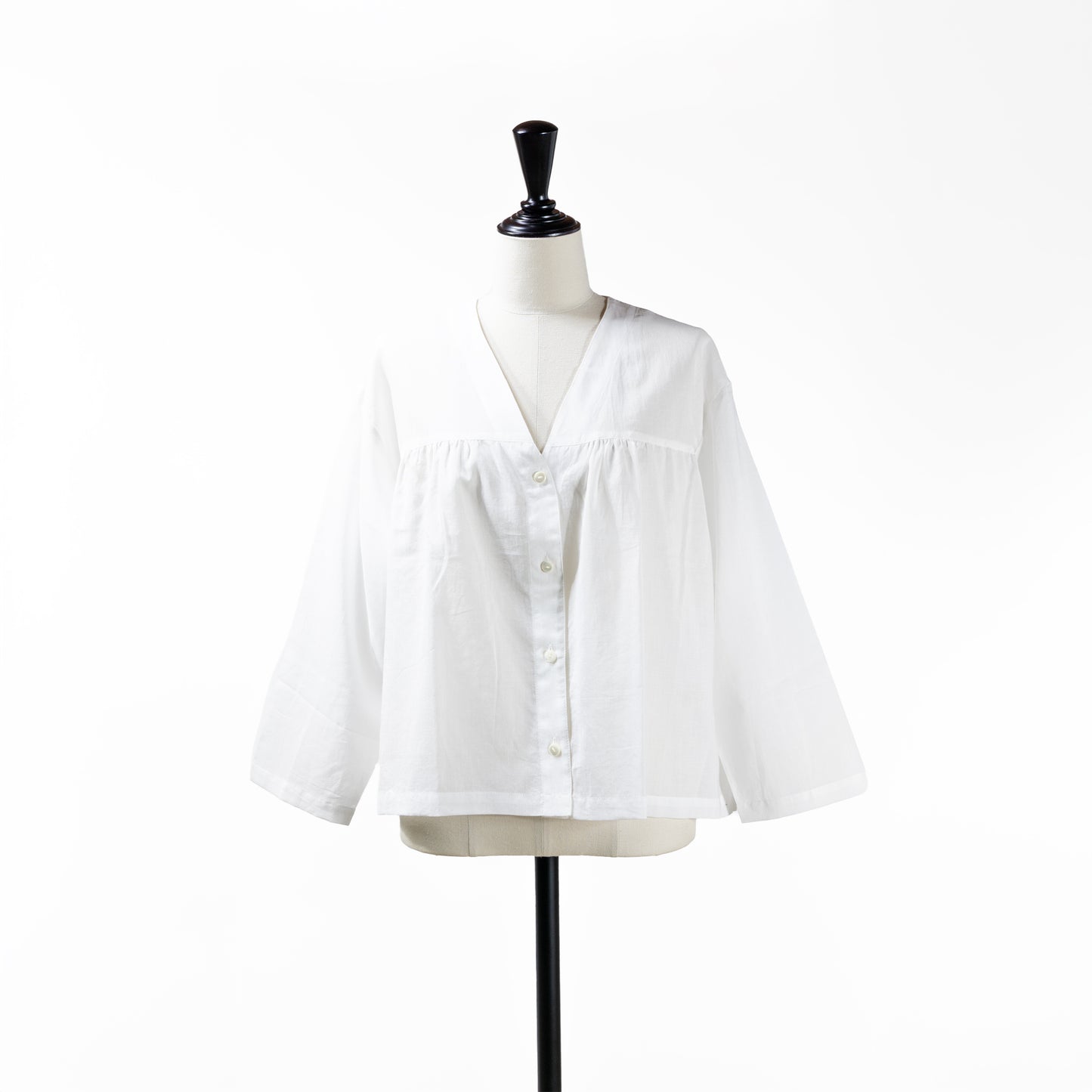 25SS SARAHWEAR コットンシルクローンファーマーズブラウス