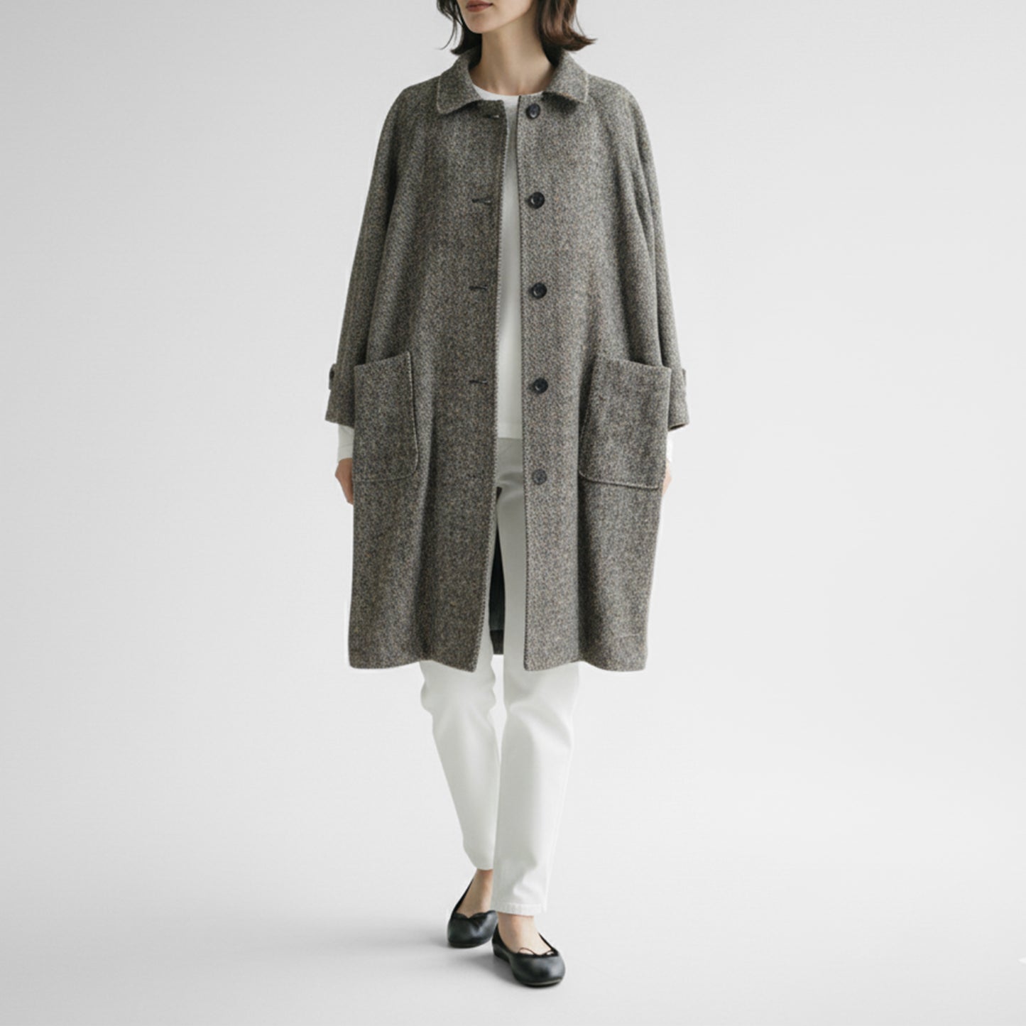 25AW SARAHWEAR <Lila>ミックスヘリンボーンバルマカンコート C60255