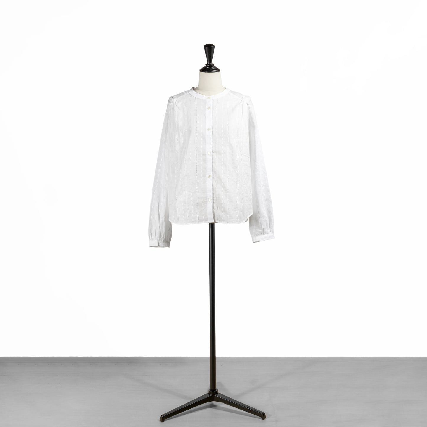 25AW SARAHWEAR <Sumire>エンブロイダリー肩ギャザーブラウス ストライプ C53052