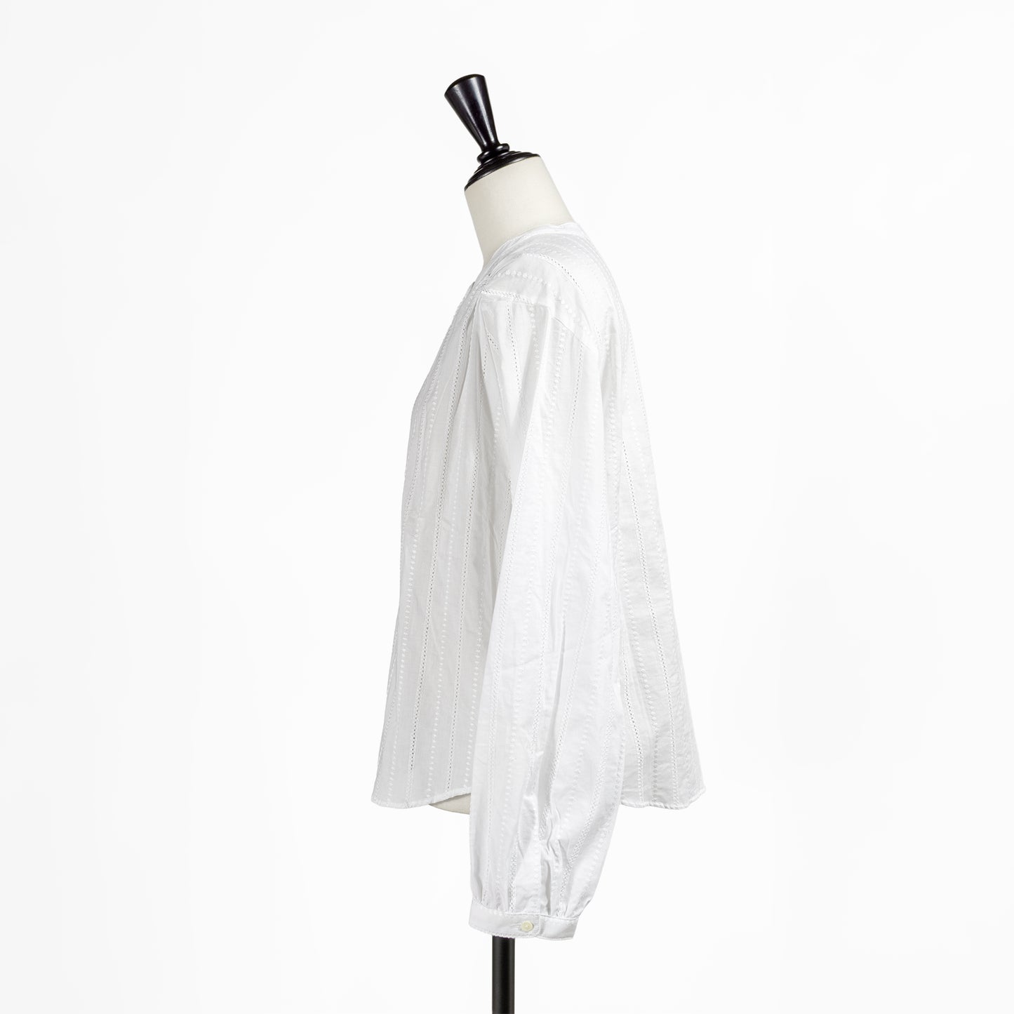 25AW SARAHWEAR <Sumire>エンブロイダリー肩ギャザーブラウス ストライプ C53052