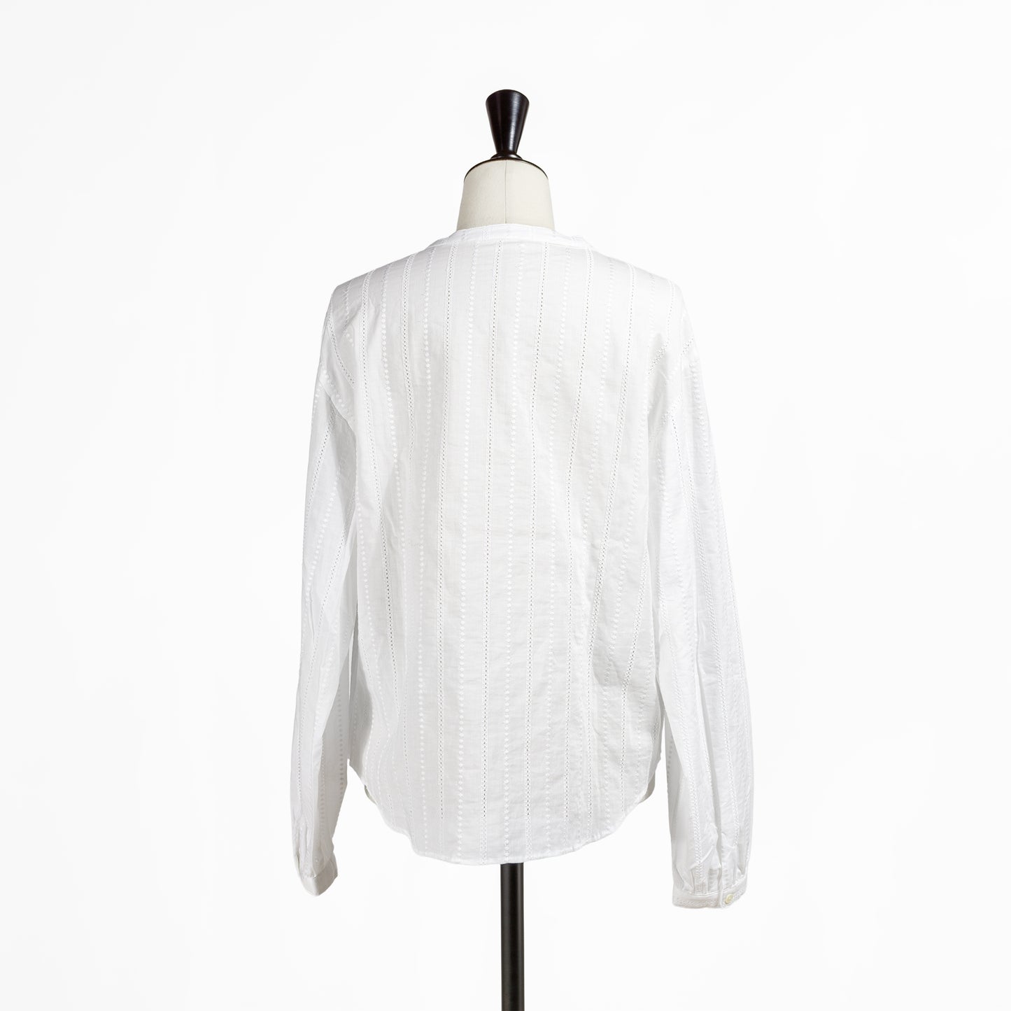 25AW SARAHWEAR <Sumire>エンブロイダリー肩ギャザーブラウス ストライプ C53052