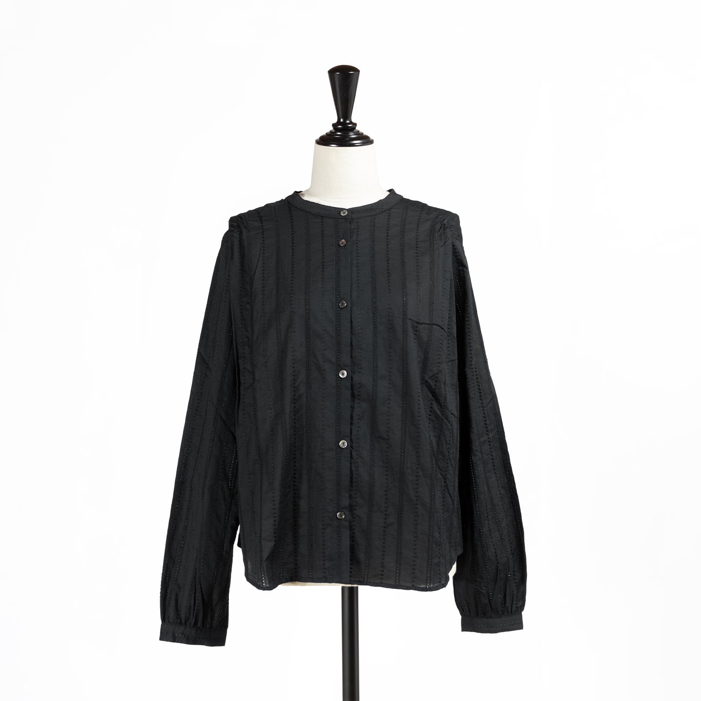25AW SARAHWEAR <Sumire>エンブロイダリー肩ギャザーブラウス ストライプ C53052