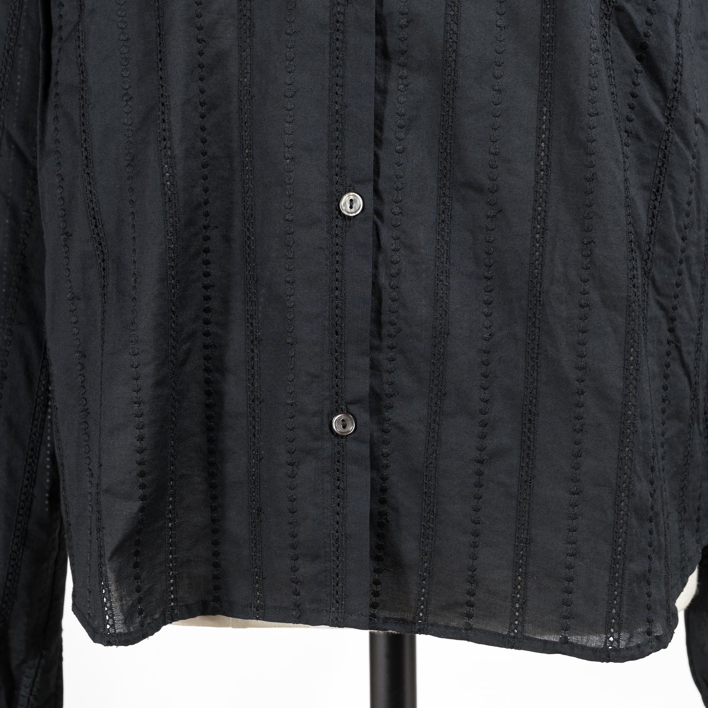 25AW SARAHWEAR <Sumire>エンブロイダリー肩ギャザーブラウス ストライプ C53052