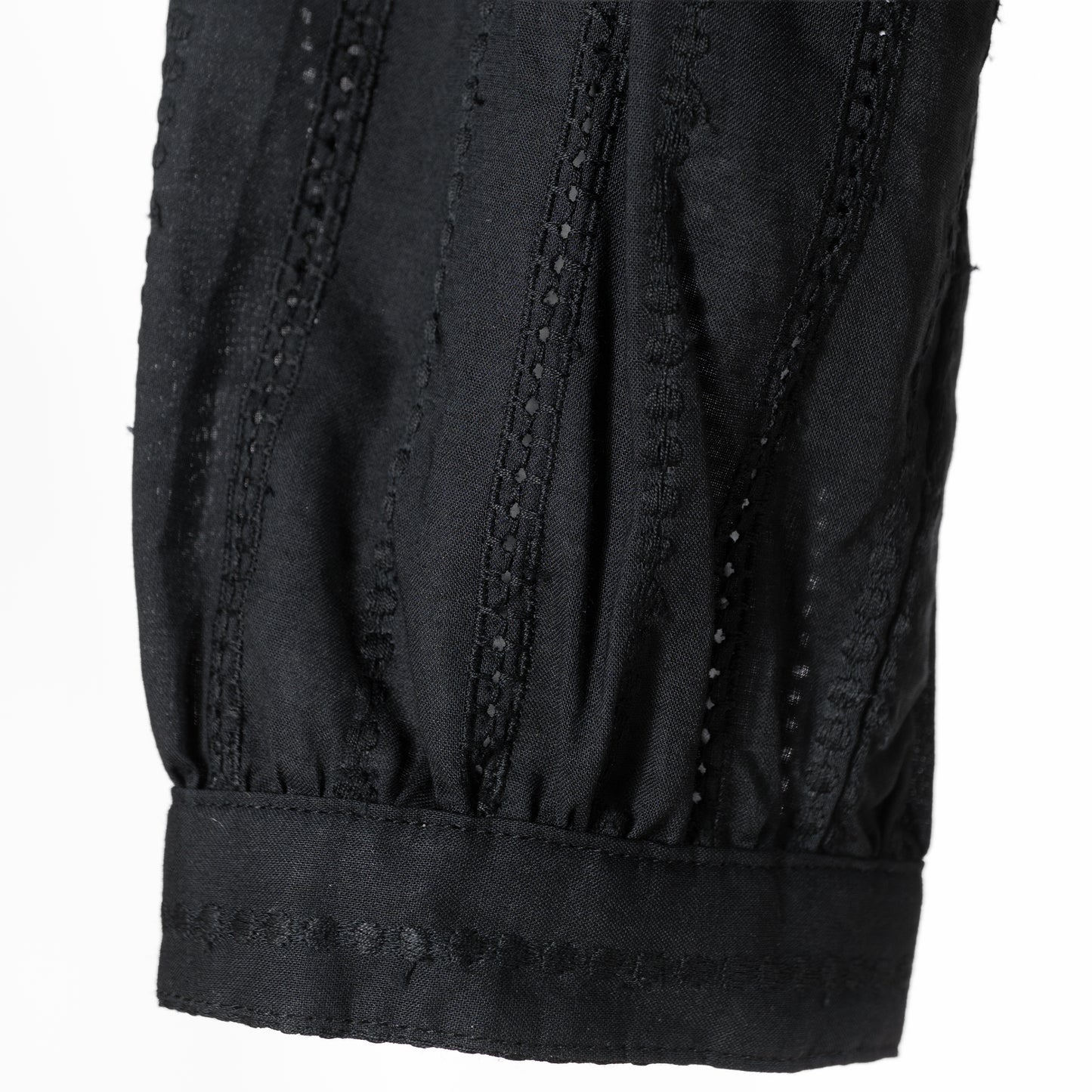 25AW SARAHWEAR <Sumire>エンブロイダリー肩ギャザーブラウス ストライプ C53052
