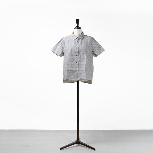 25SS SARAHWEAR <Jill>ラウンドカラーギンガムチェック半袖シャツ