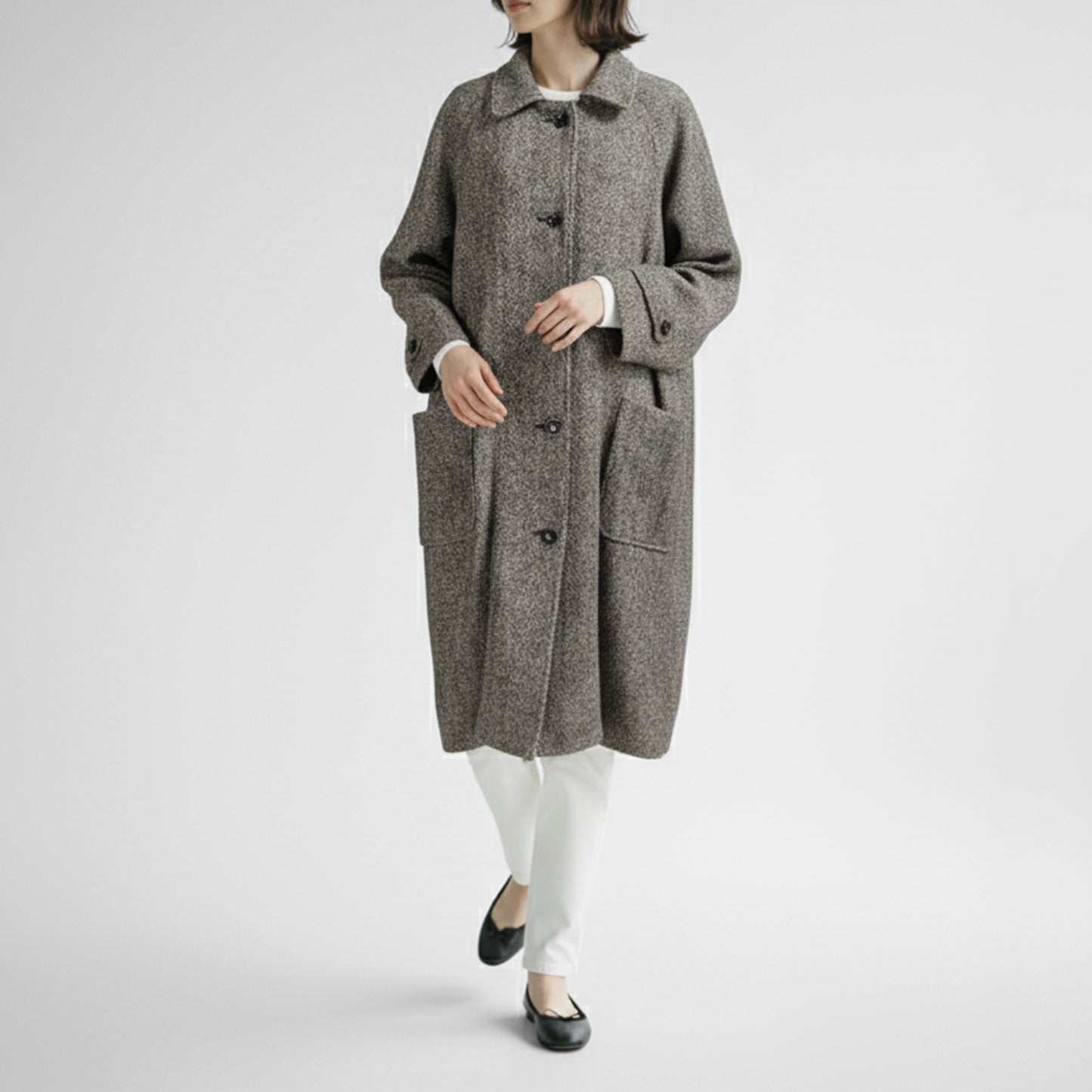 25AW SARAHWEAR <Lila>ミックスヘリンボーンバルマカンコート C60255