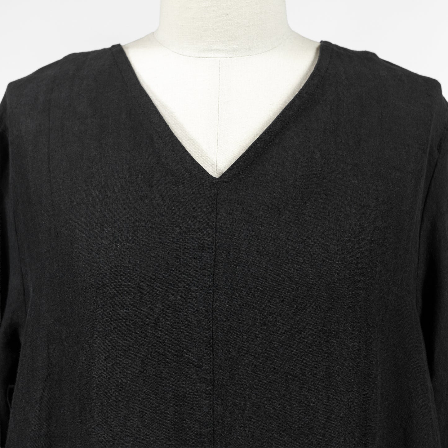 25SS SARAHWEAR ベルギーリネンVネックドレス