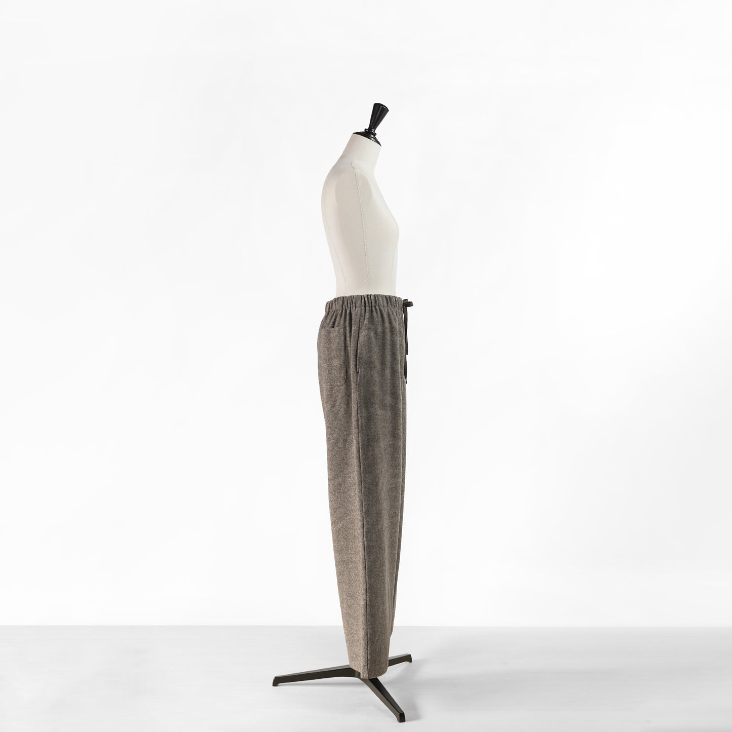 STAMP AND DIARY WOOL CHECK EASY PANT