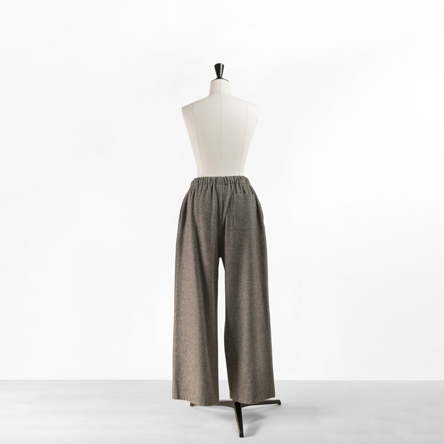 STAMP AND DIARY WOOL CHECK EASY PANT