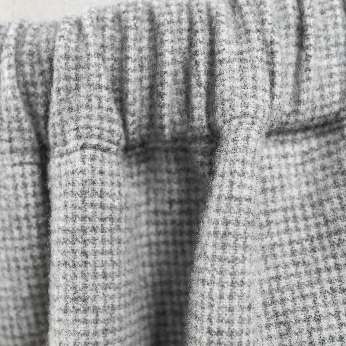 STAMP AND DIARY WOOL CHECK TUCK GATHER SKIRT