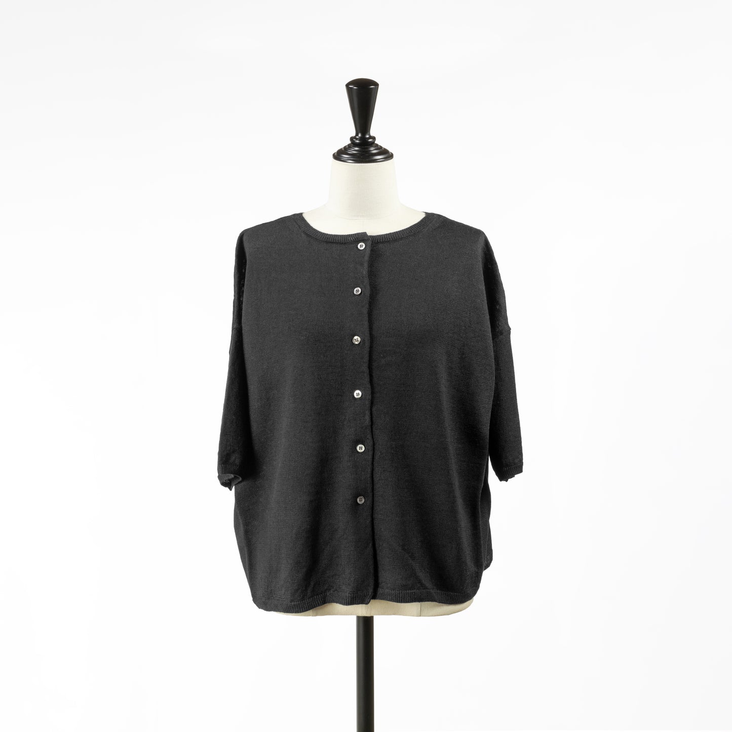 25SS STAMP AND DIARY リネン2Wayワイドカーディガン