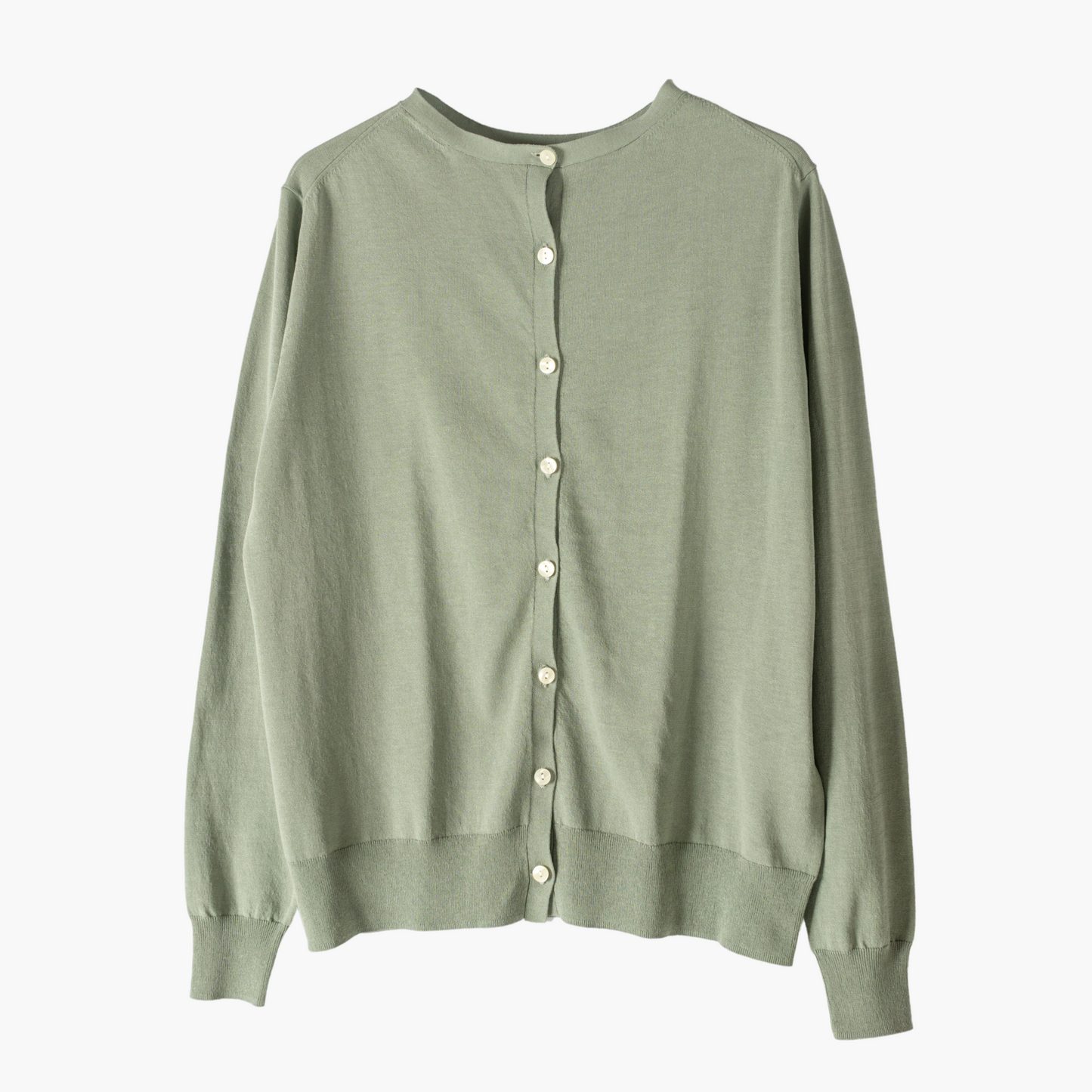 STAMP AND DIARY COOL COTTON STANDARD 2WAY CREW NECK CARDIGAN