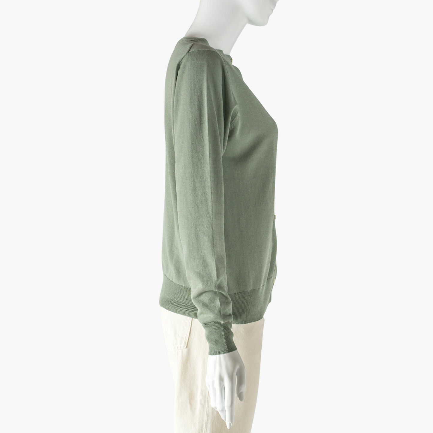 STAMP AND DIARY COOL COTTON STANDARD 2WAY CREW NECK CARDIGAN