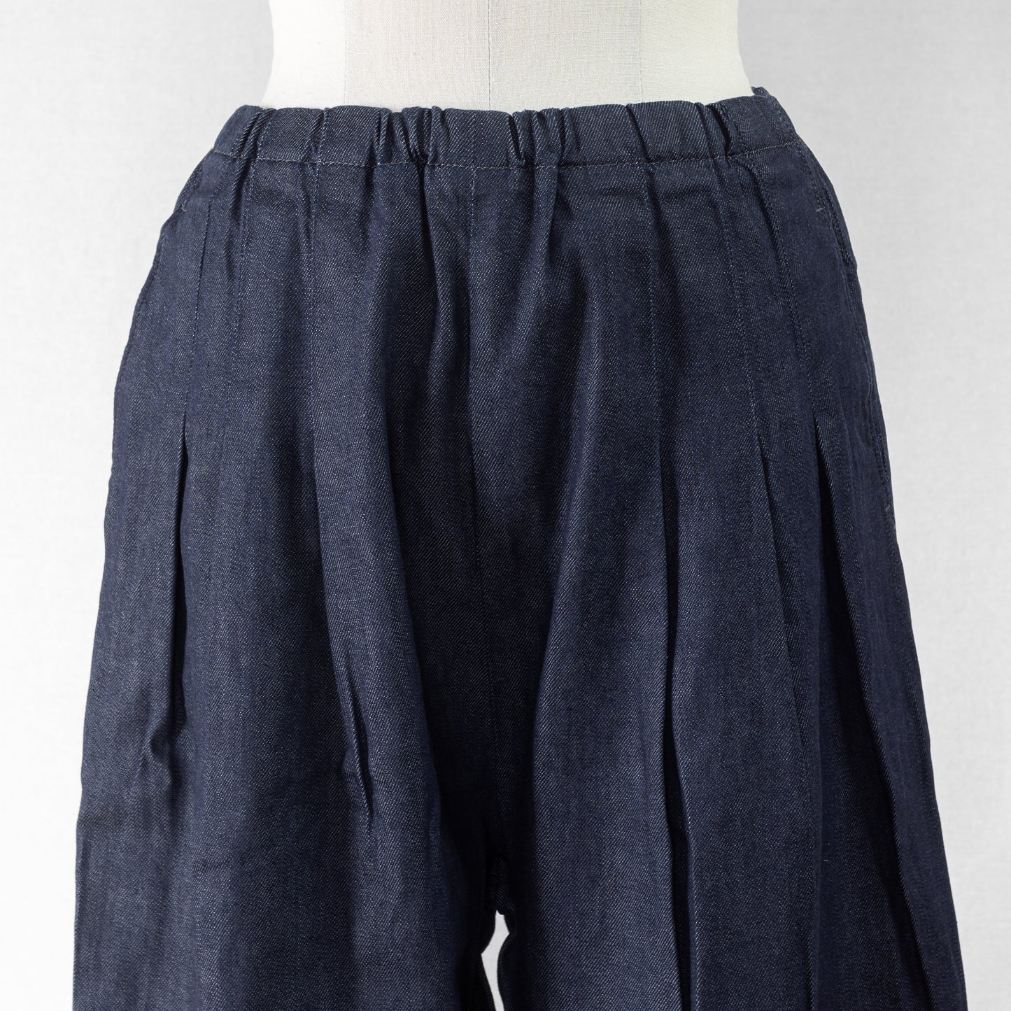 STAMP AND DIARY WAIST TUCK DENIM WIDE PANTS 91cm