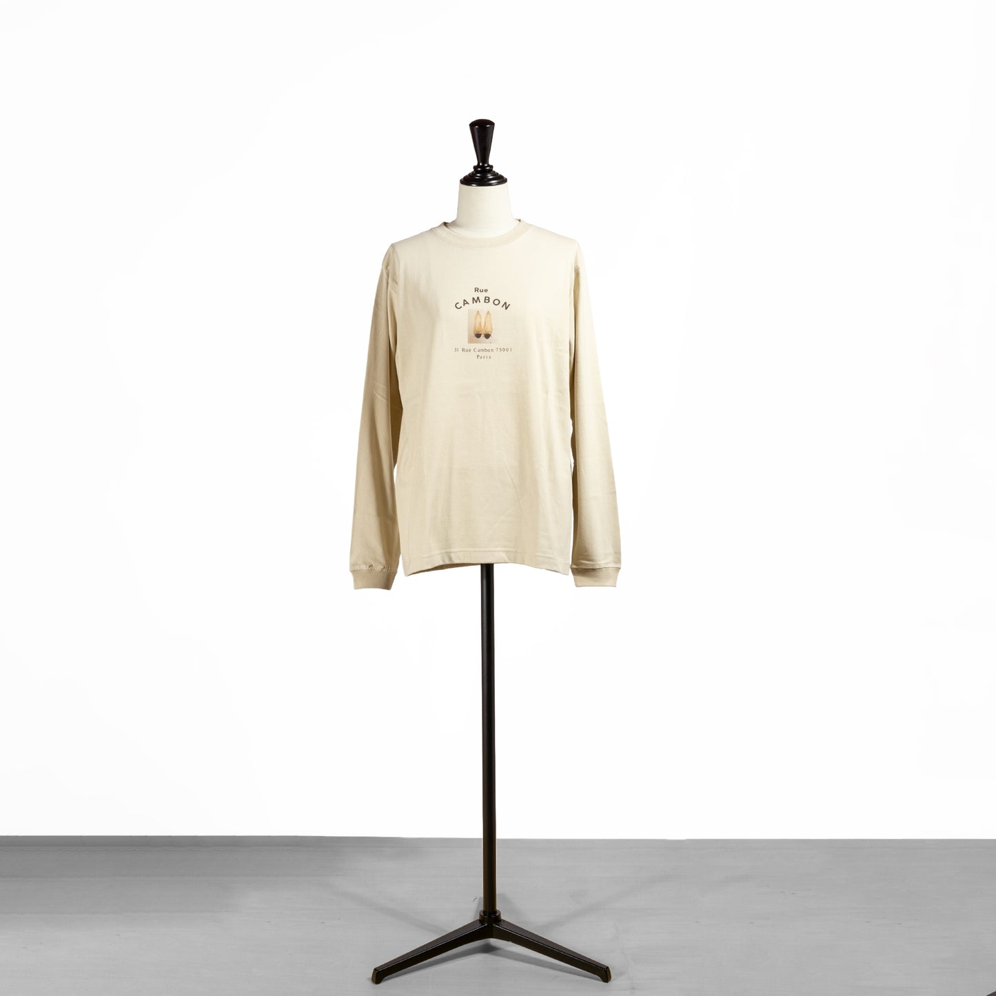 25AW ANGE IN DISGUISE プリントロングスリーブTシャツ ベージュ