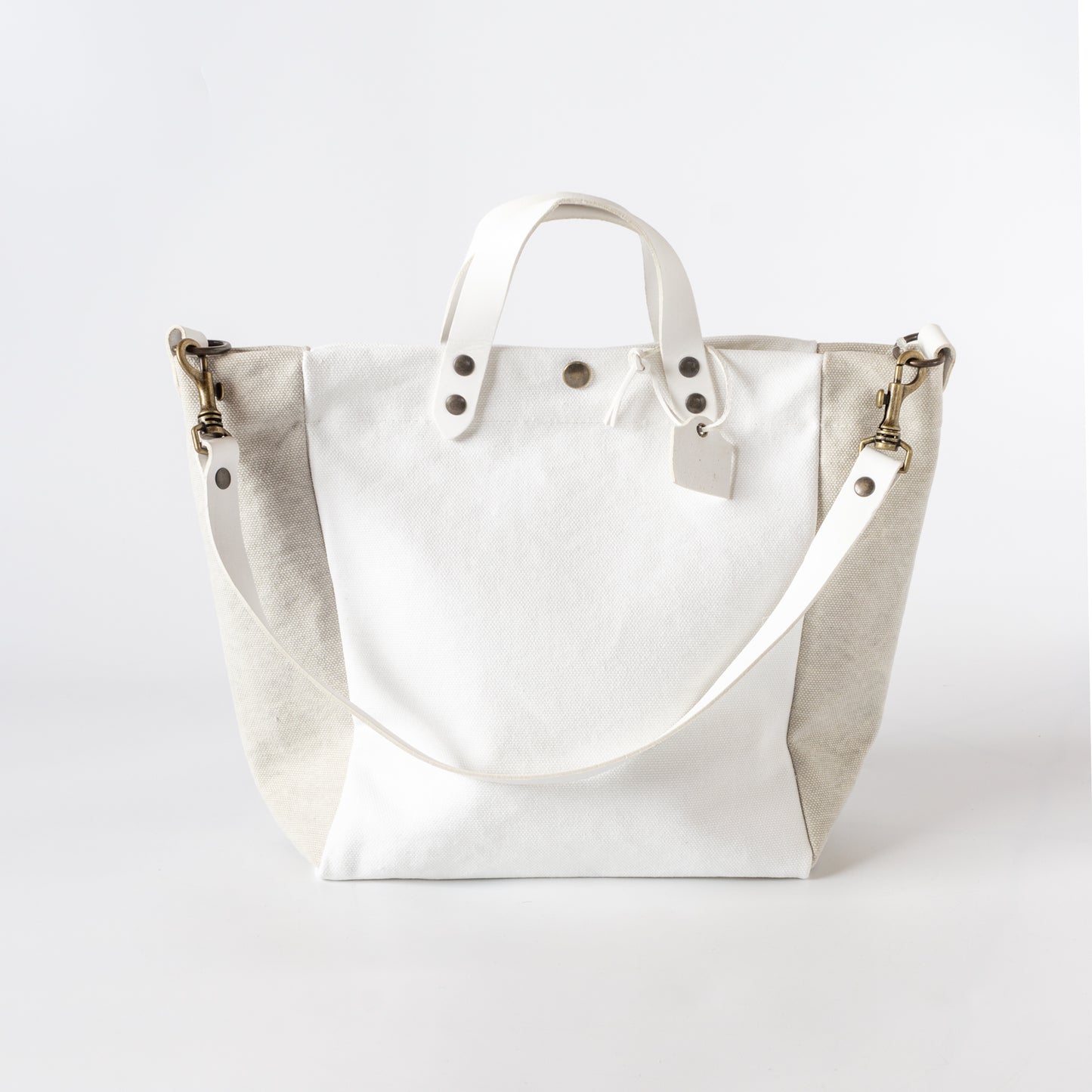 TAMPICO SMALL MINI BEACH BAG XS TRICOLOUR WHITE LEATHER HANDLE