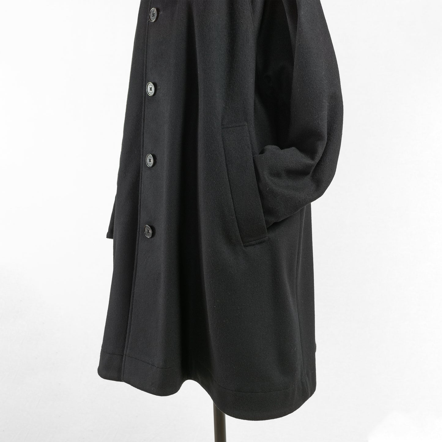 TICCA WOOL REVERSIBLE SOUTIEN COLLAR COAT