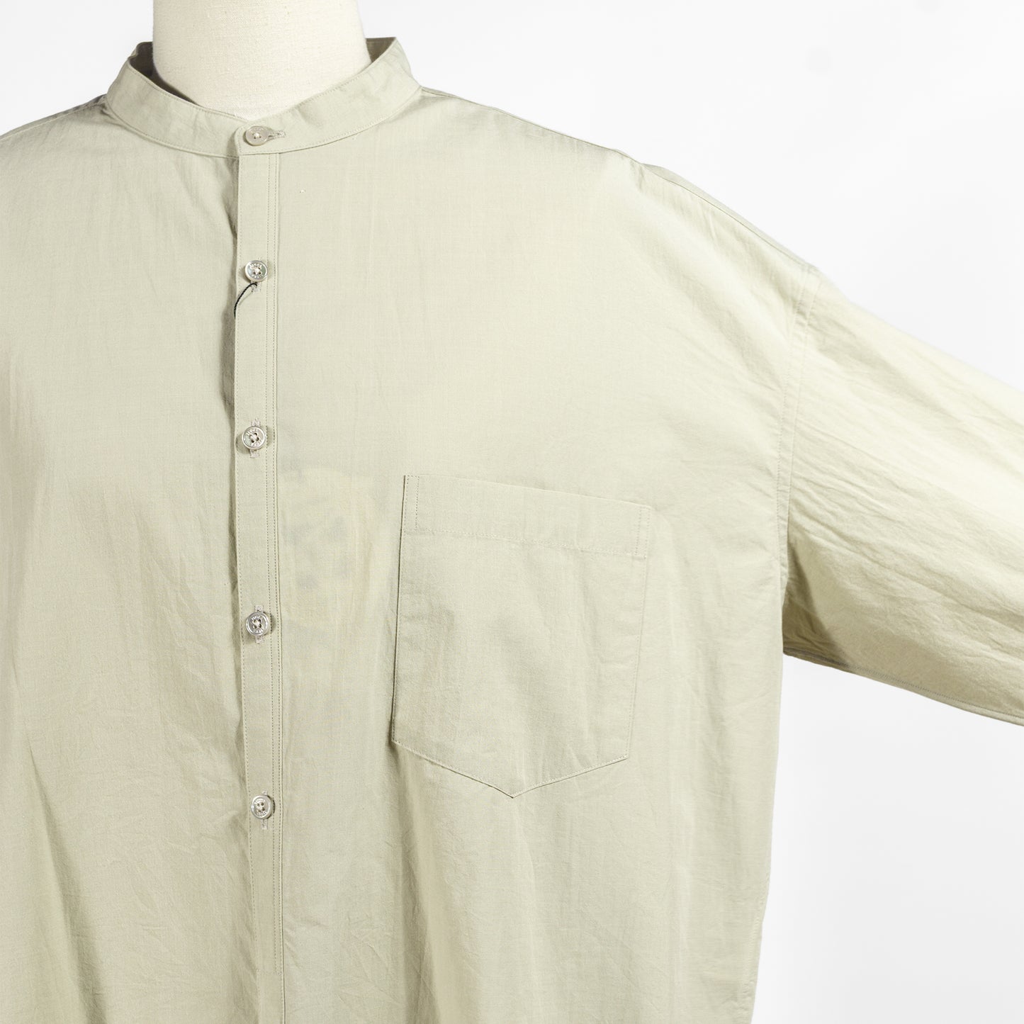 25AW TICCA ハーブノーカラーシャツ TBEA-111