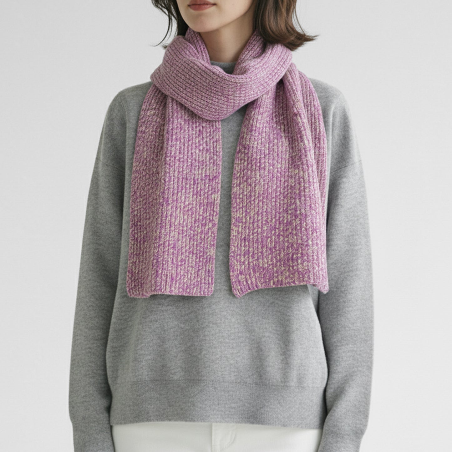 25AW Yonetomi <デッドストックヤーン>カラーミックスカシミヤマフラー 98-244-012