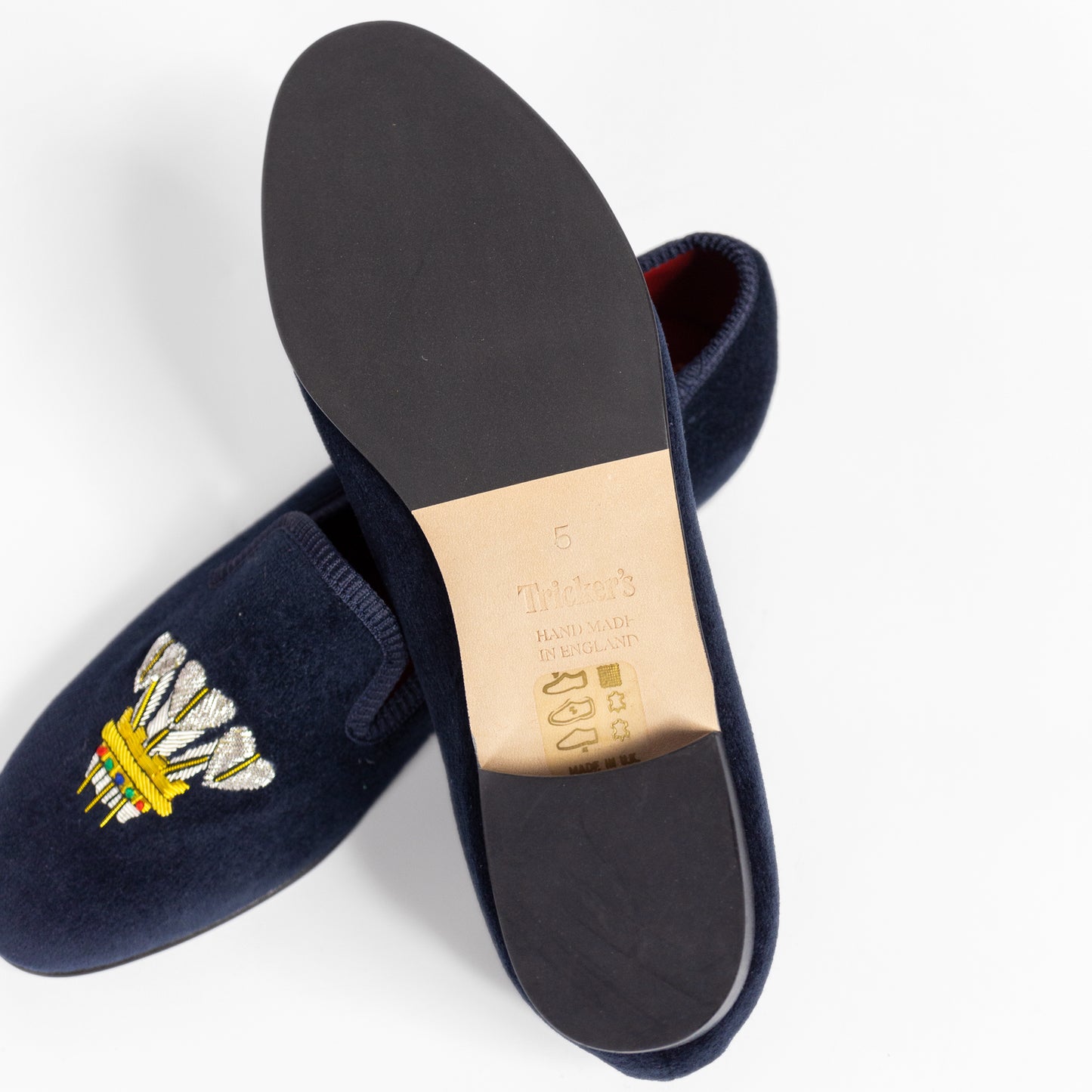 Tricker’s VICTORIA NAVY VELVET FEATHER
