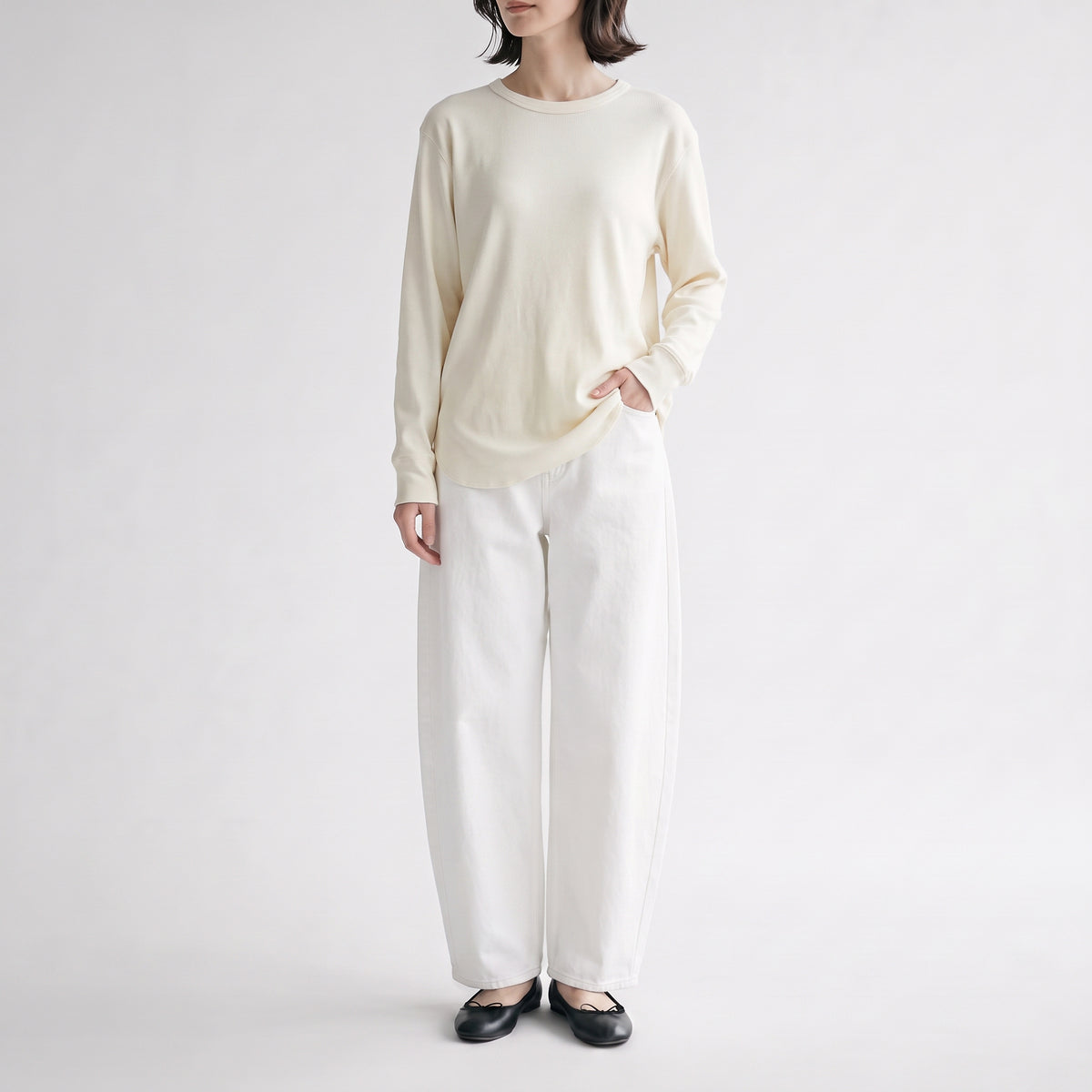 26AW SACRA コットンウール リブトップス 126542091