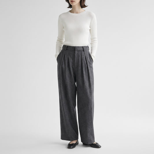 26AW SACRA クラシック フラノパンツ 126501112