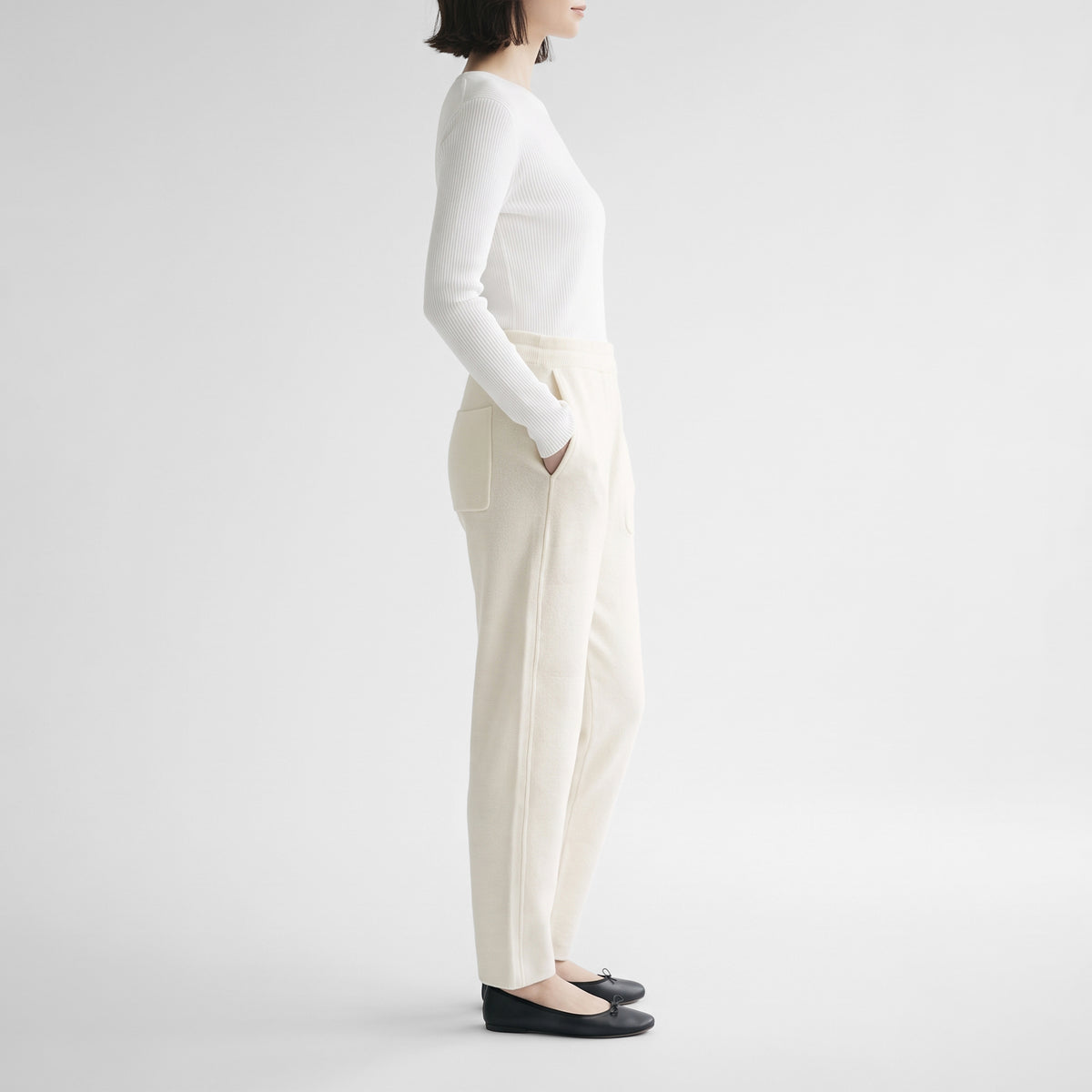 26AW TICCA ミラノリブ ワイドパンツ TBFA-302