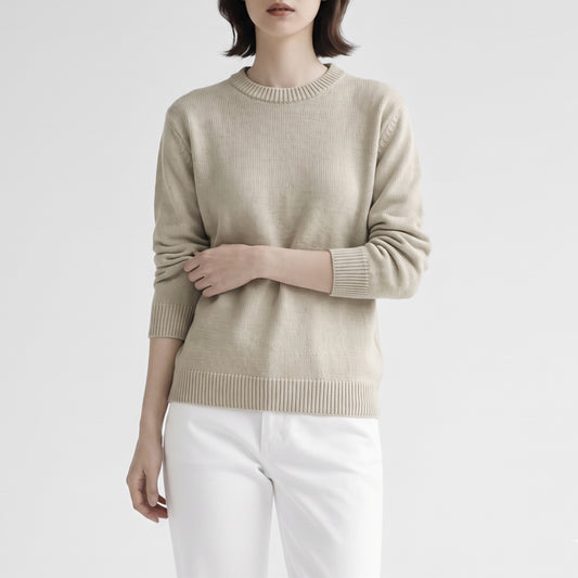 JAMES CHARLOTTE コットンクルーネックニット