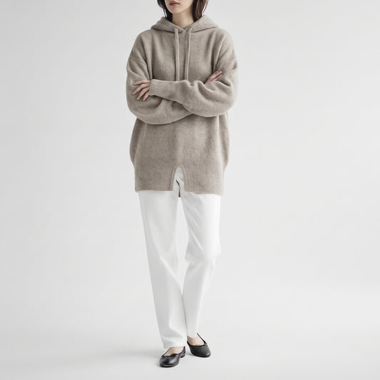 26AW enrica ラクーンブレンド ニットフーディー KNIT294