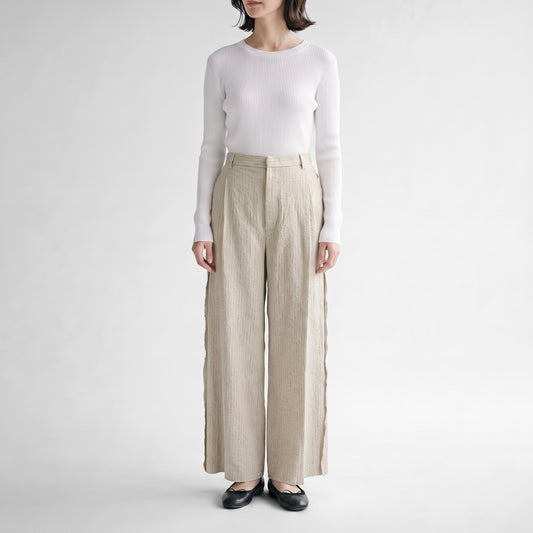 26AW enrica ピンストライプトラウザーズ PANTS163