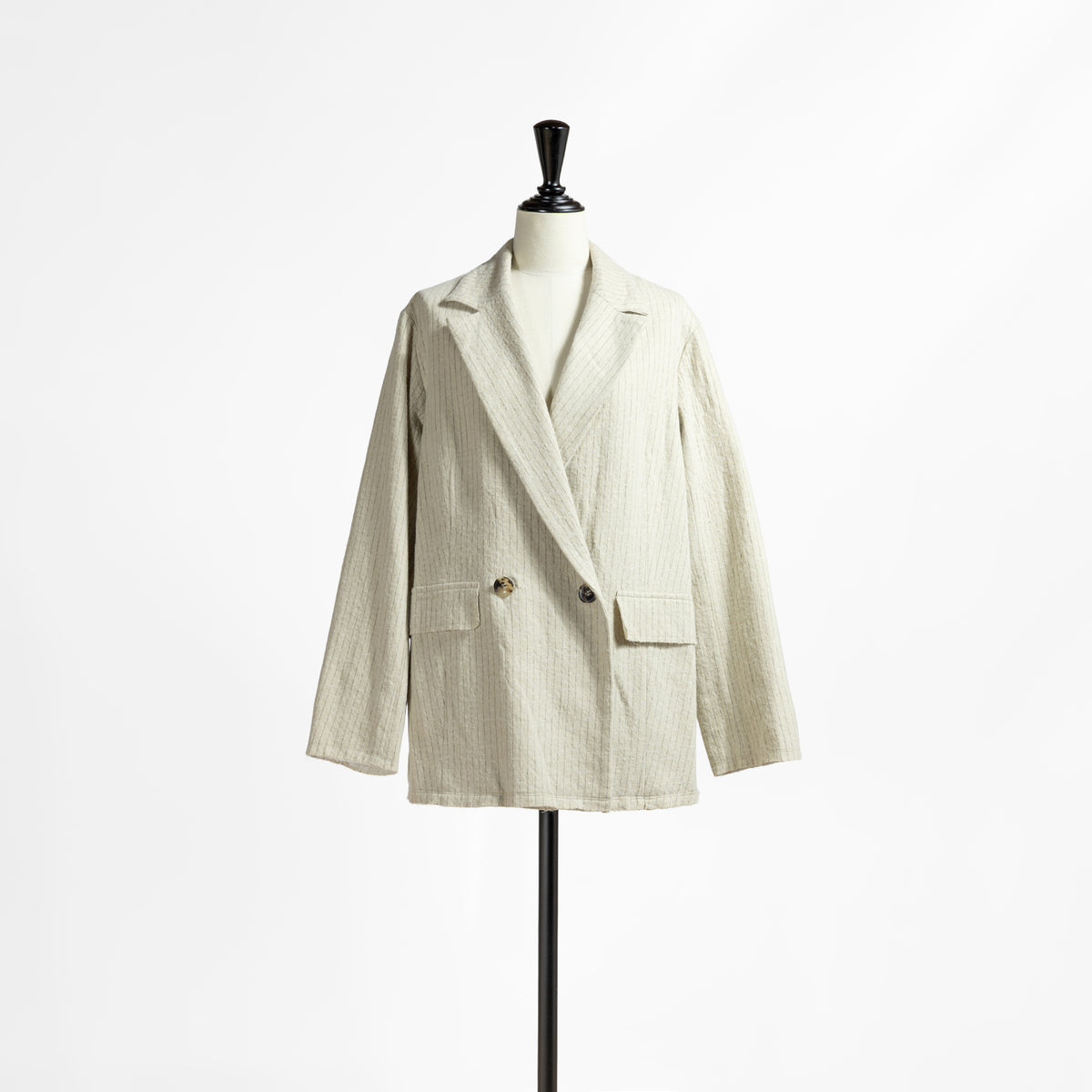 26AW enrica ピンストライプダブルブレストジャケット JACKET036
