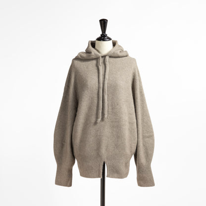 26AW enrica ラクーンブレンド ニットフーディー KNIT294
