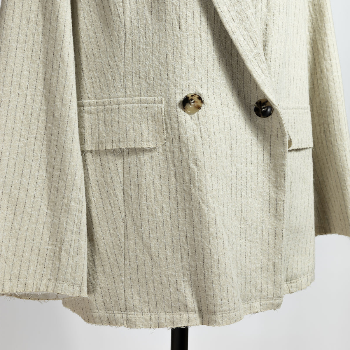 26AW enrica ピンストライプダブルブレストジャケット JACKET036