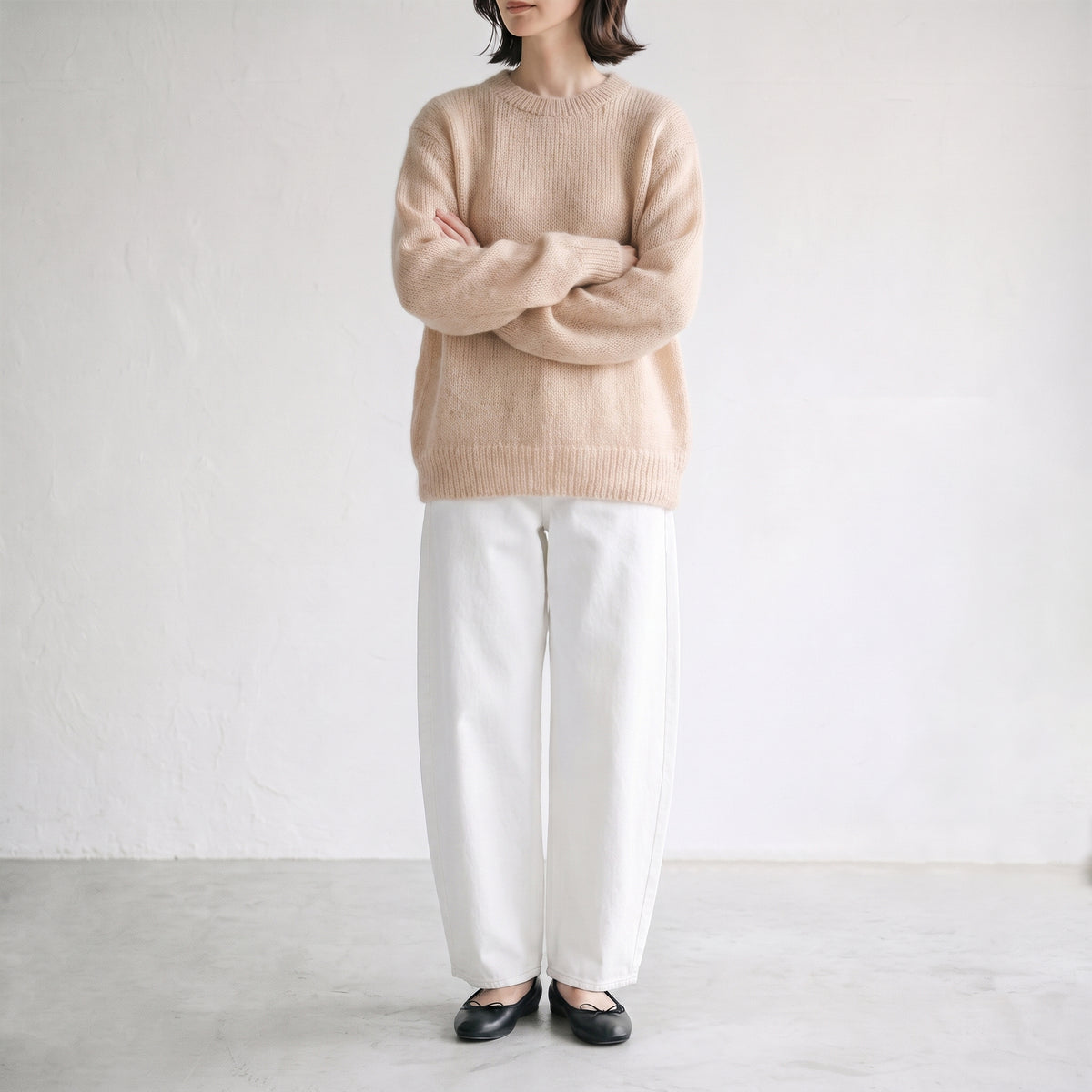 26AW Yonetomi モヘヤウールニットプルオーバー 95-264-034