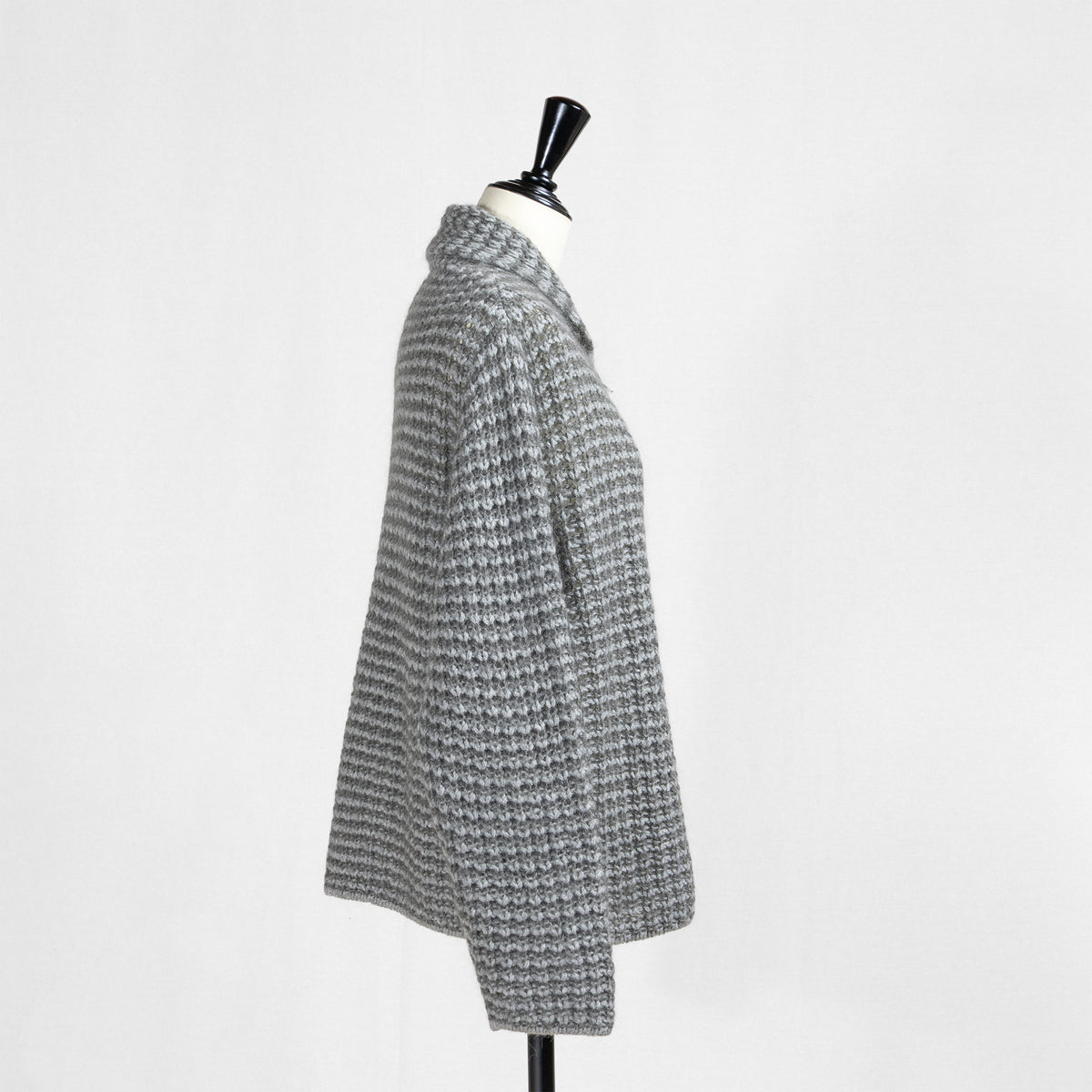 26AW Yonetomi モヘヤウール ニューボーダー ニットブルゾン 95-264-035